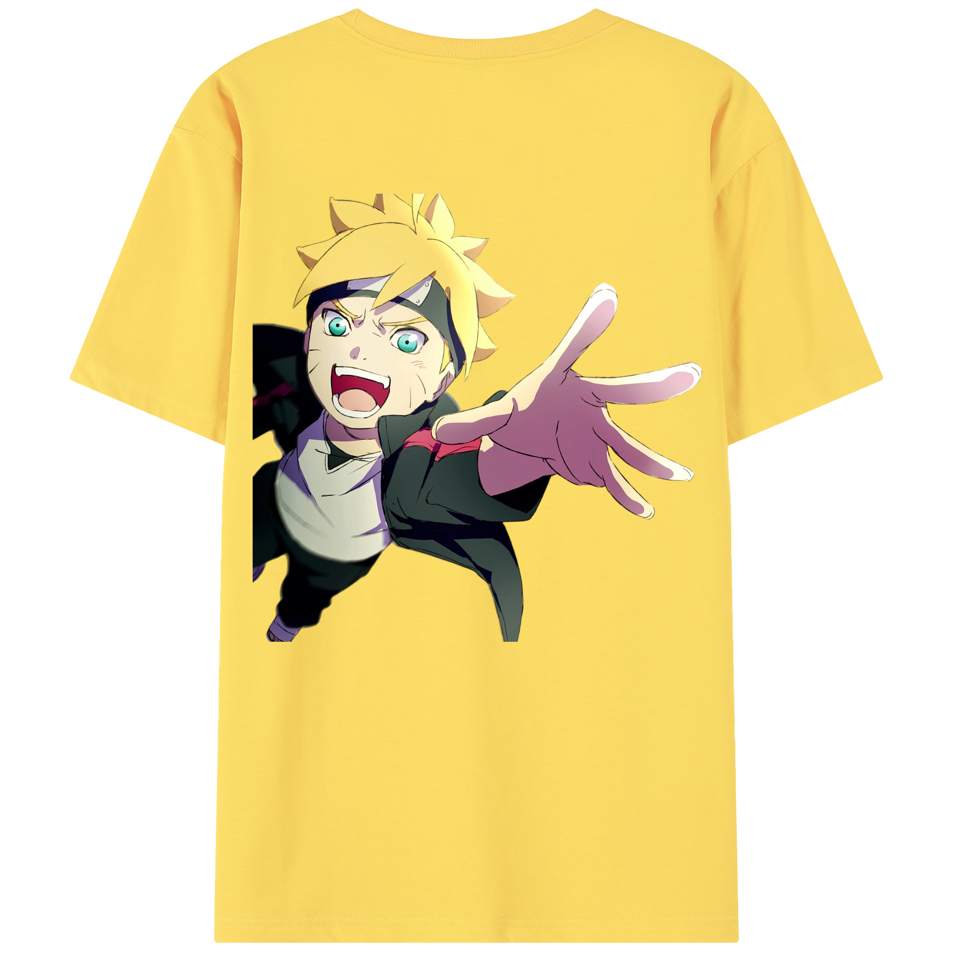（画像用） NARUTO -ナルト- うずまき ボルト Uzumaki Boruto 綿100％半袖Tシャツ（背面プリント）