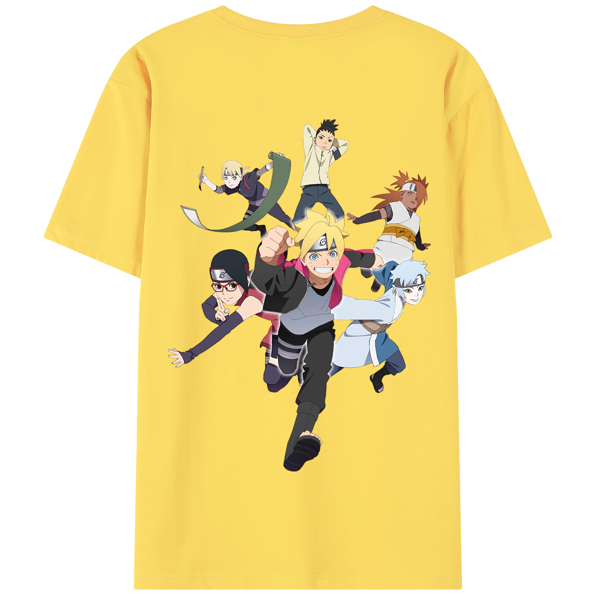 （画像用） NARUTO -ナルト- うずまき ボルト Uzumaki Boruto 綿100％半袖Tシャツ（背面プリント）