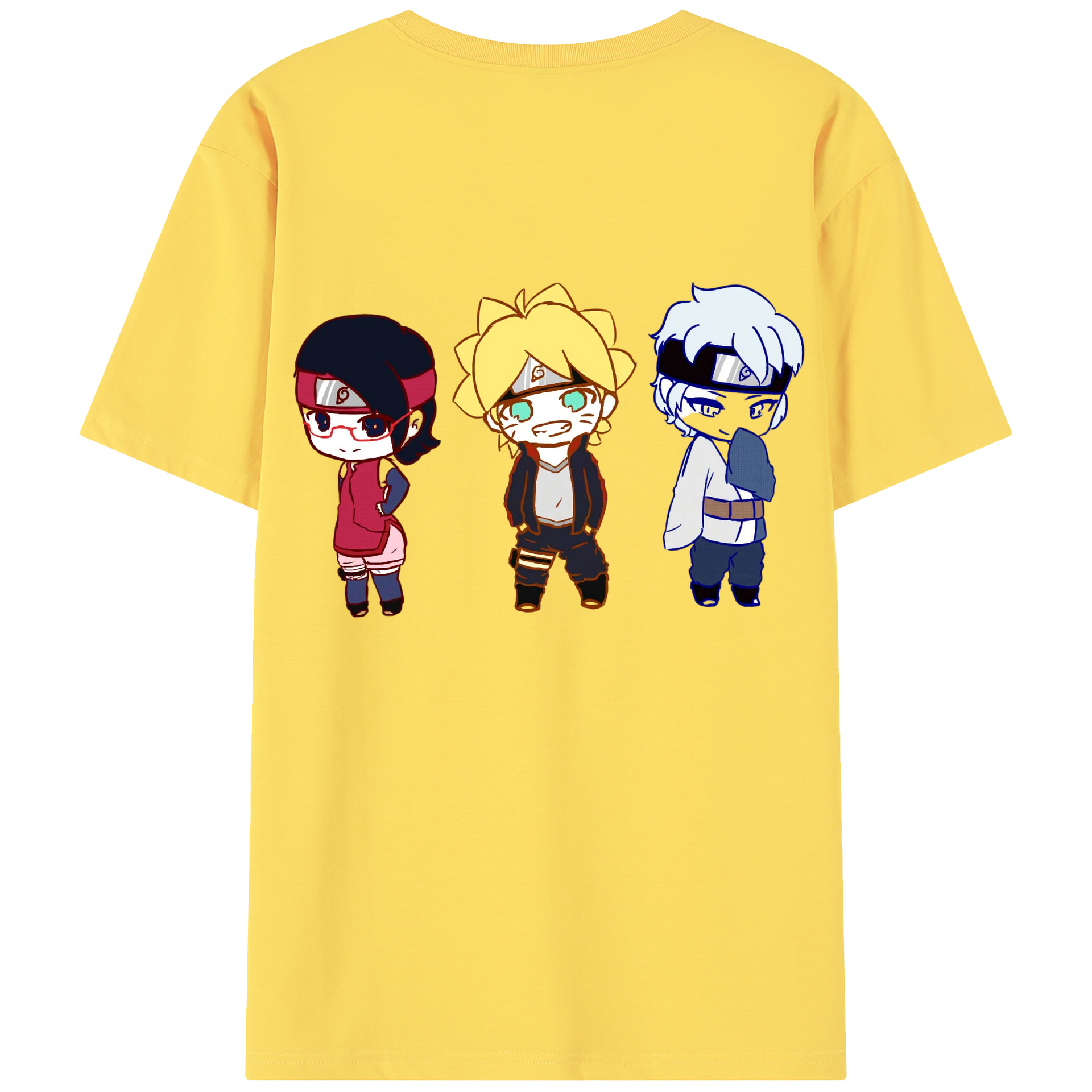 （画像用） NARUTO -ナルト- うずまき ボルト Uzumaki Boruto 綿100％半袖Tシャツ（背面プリント）