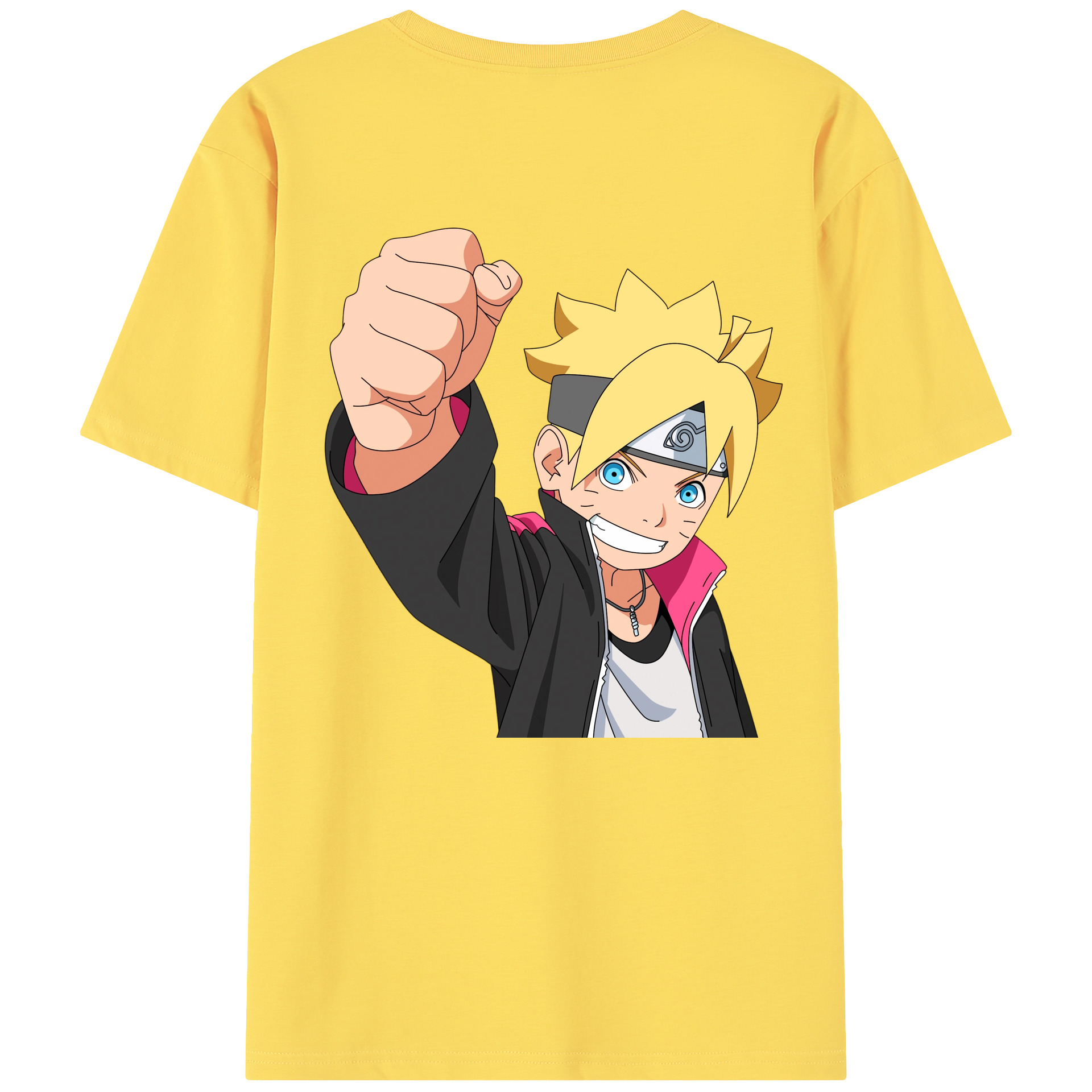 （画像用） NARUTO -ナルト- うずまき ボルト Uzumaki Boruto 綿100％半袖Tシャツ（背面プリント）