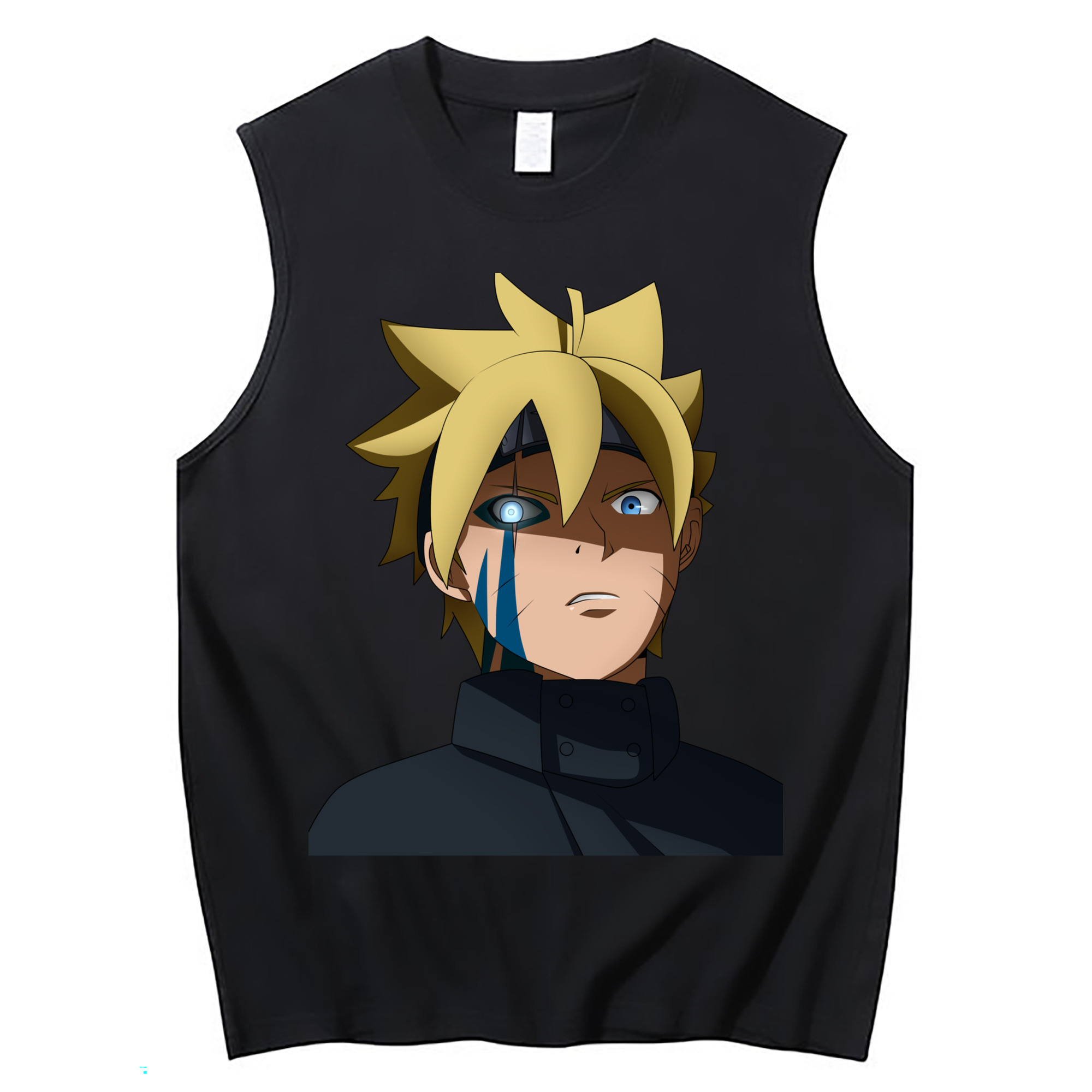 （画像用） NARUTO -ナルト- うずまき ボルト Uzumaki Boruto コットン100％タンクトップ（フロントプリント）