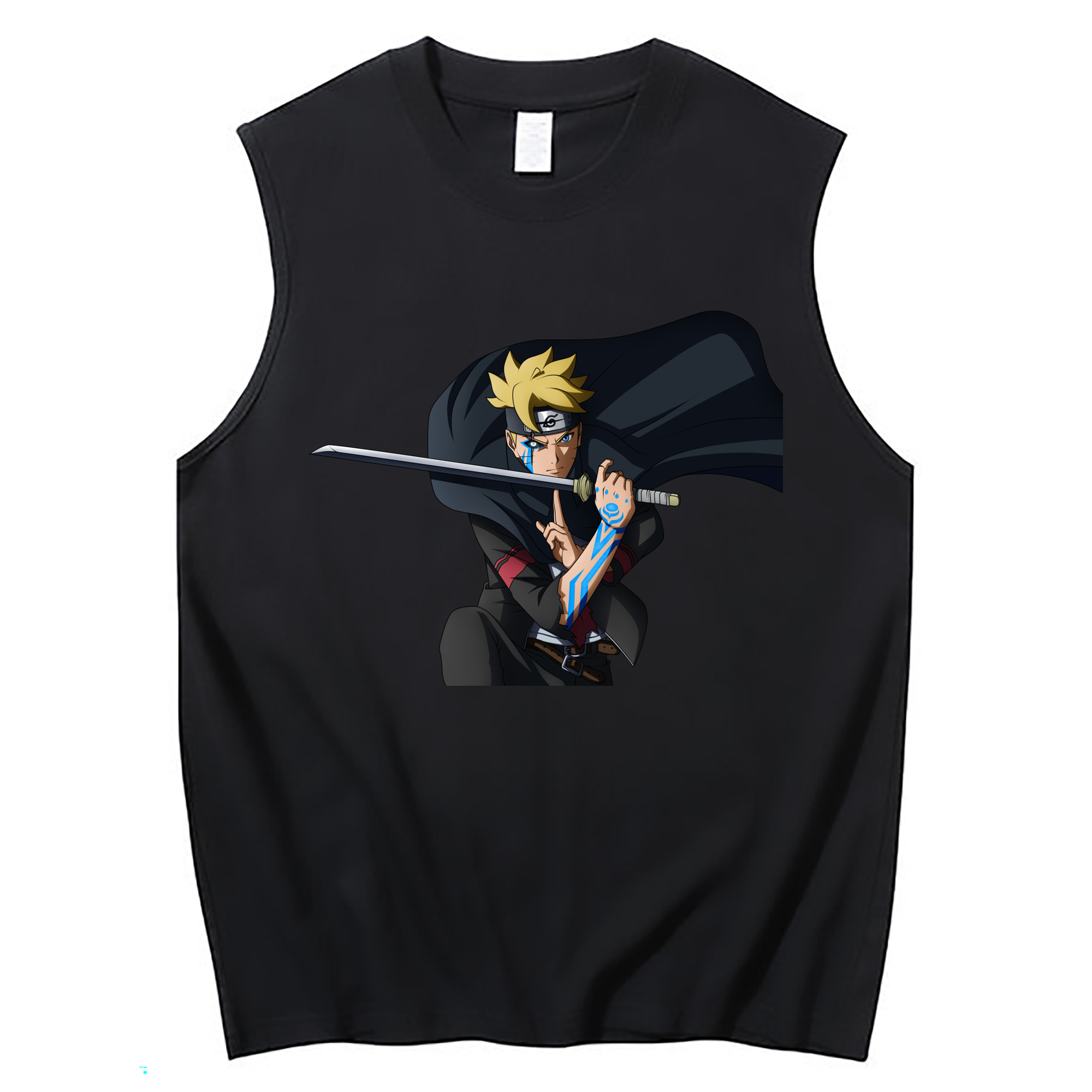 （画像用） NARUTO -ナルト- うずまき ボルト Uzumaki Boruto コットン100％タンクトップ（フロントプリント）