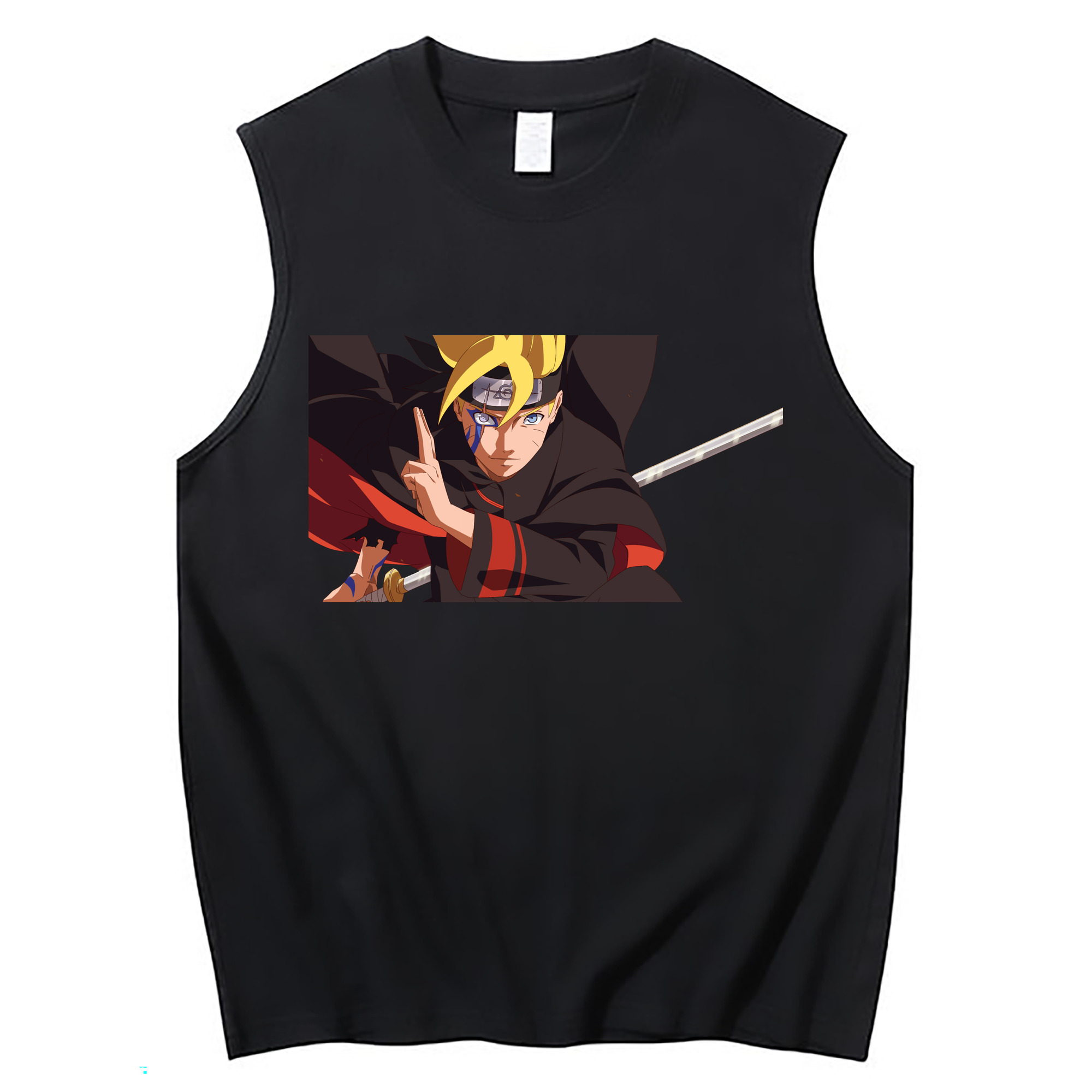 （画像用） NARUTO -ナルト- うずまき ボルト Uzumaki Boruto コットン100％タンクトップ（フロントプリント）