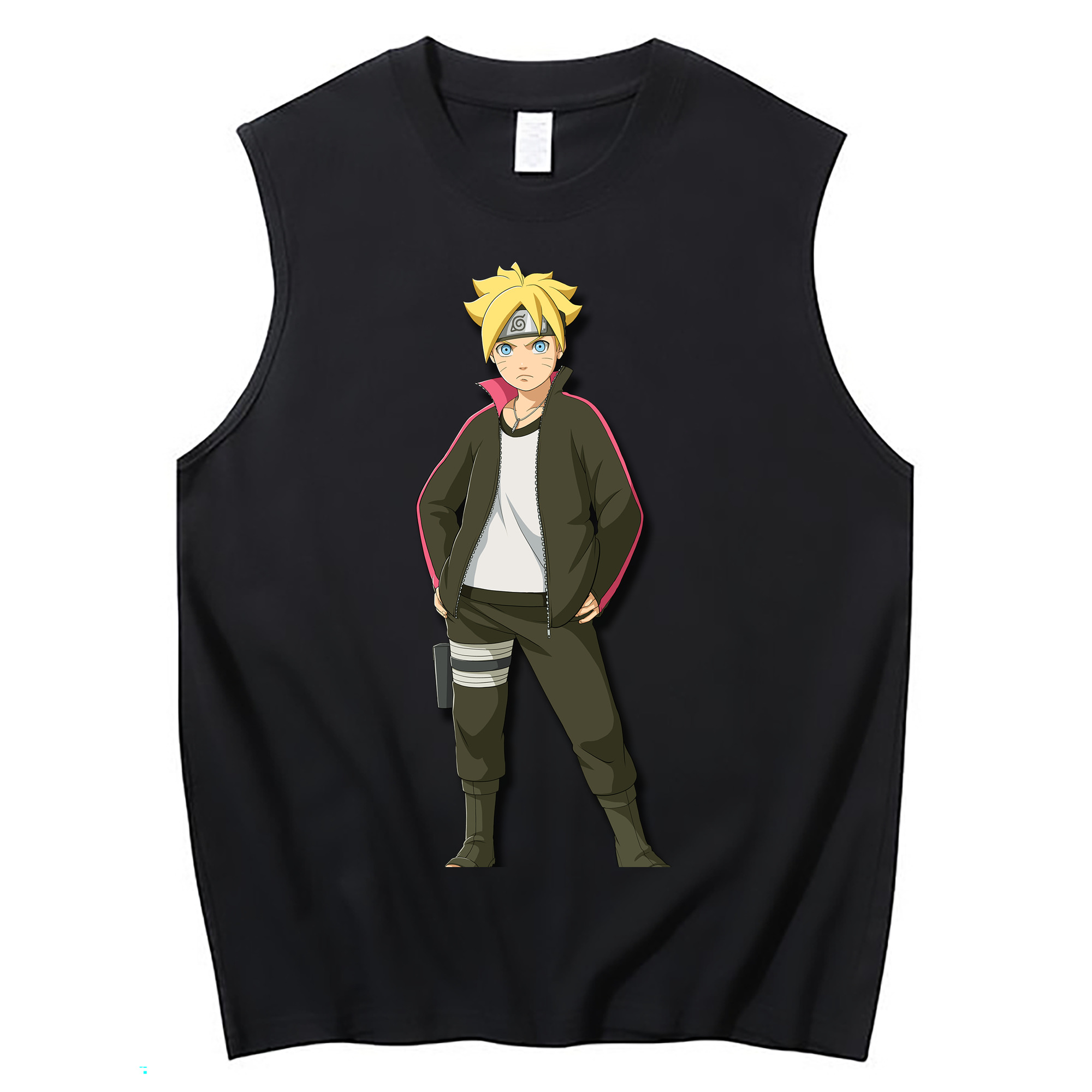 （画像用） NARUTO -ナルト- うずまき ボルト Uzumaki Boruto コットン100％タンクトップ（フロントプリント）
