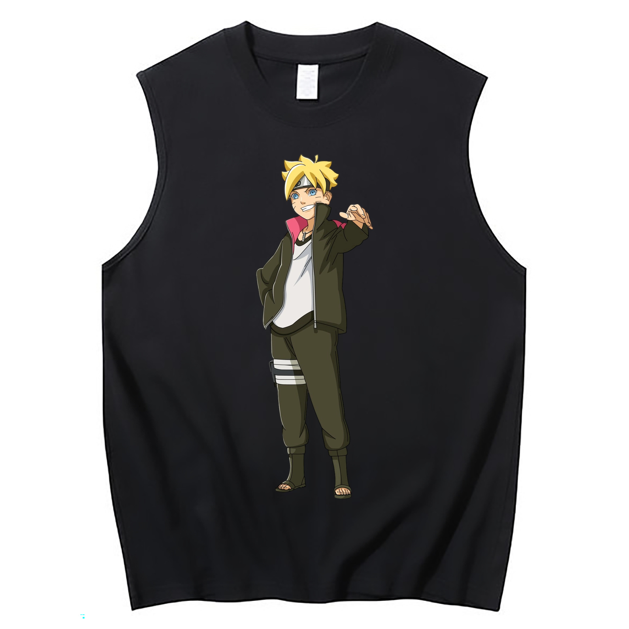 （画像用） NARUTO -ナルト- うずまき ボルト Uzumaki Boruto コットン100％タンクトップ（フロントプリント）