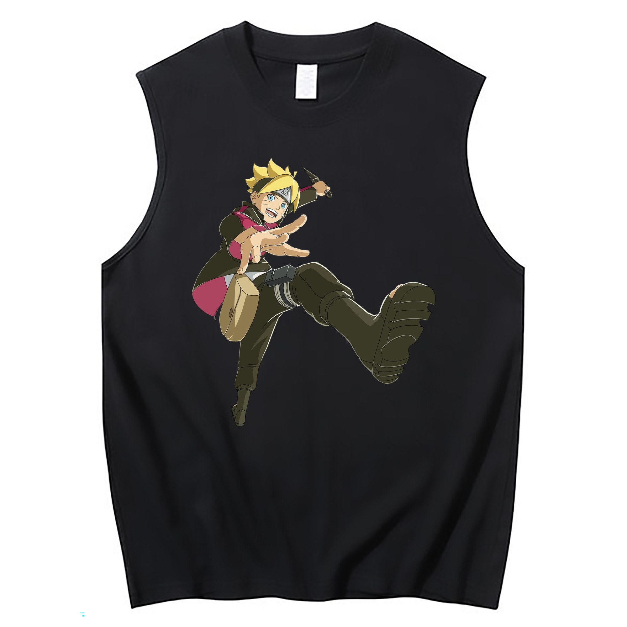 （画像用） NARUTO -ナルト- うずまき ボルト Uzumaki Boruto コットン100％タンクトップ（フロントプリント）