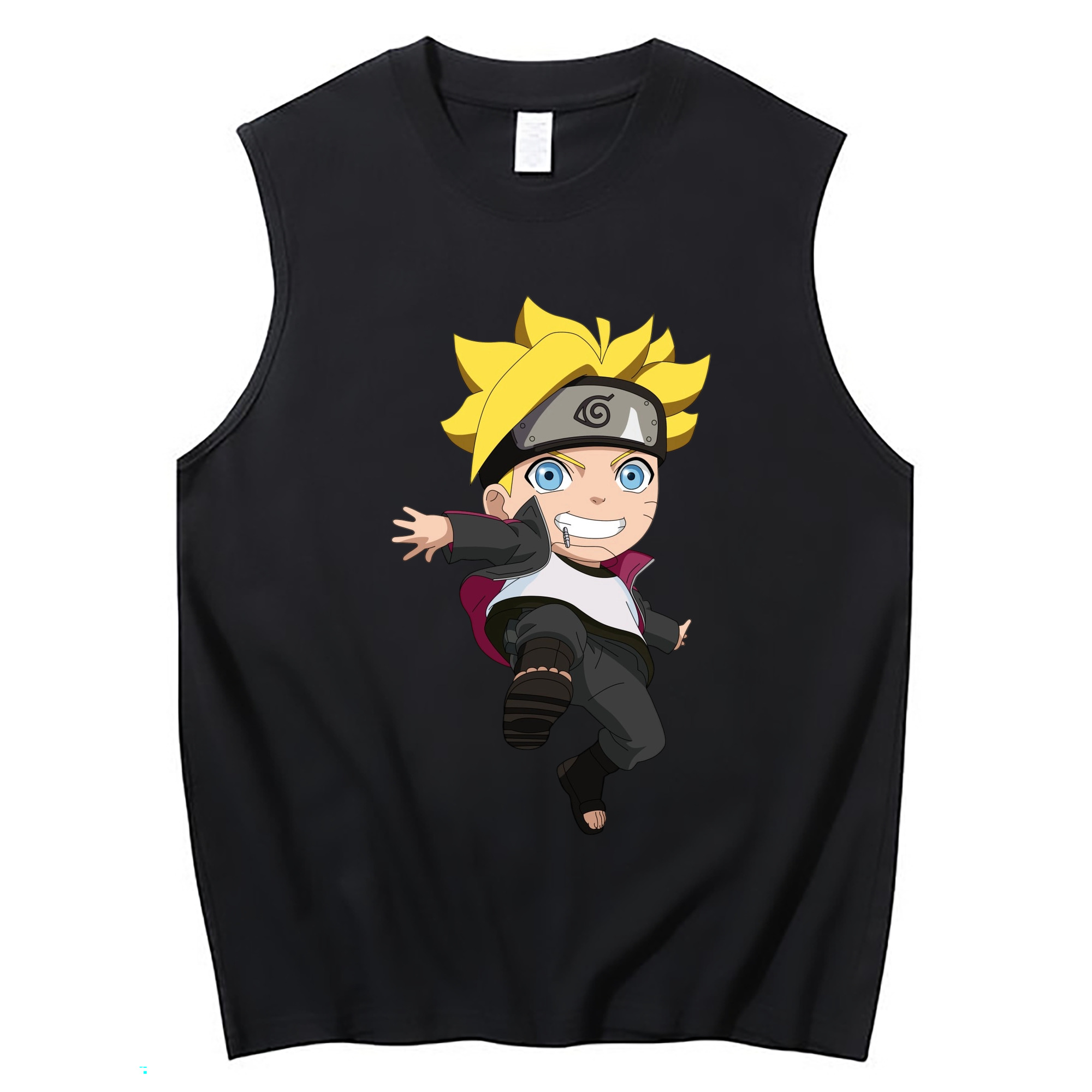 （画像用） NARUTO -ナルト- うずまき ボルト Uzumaki Boruto コットン100％タンクトップ（フロントプリント）