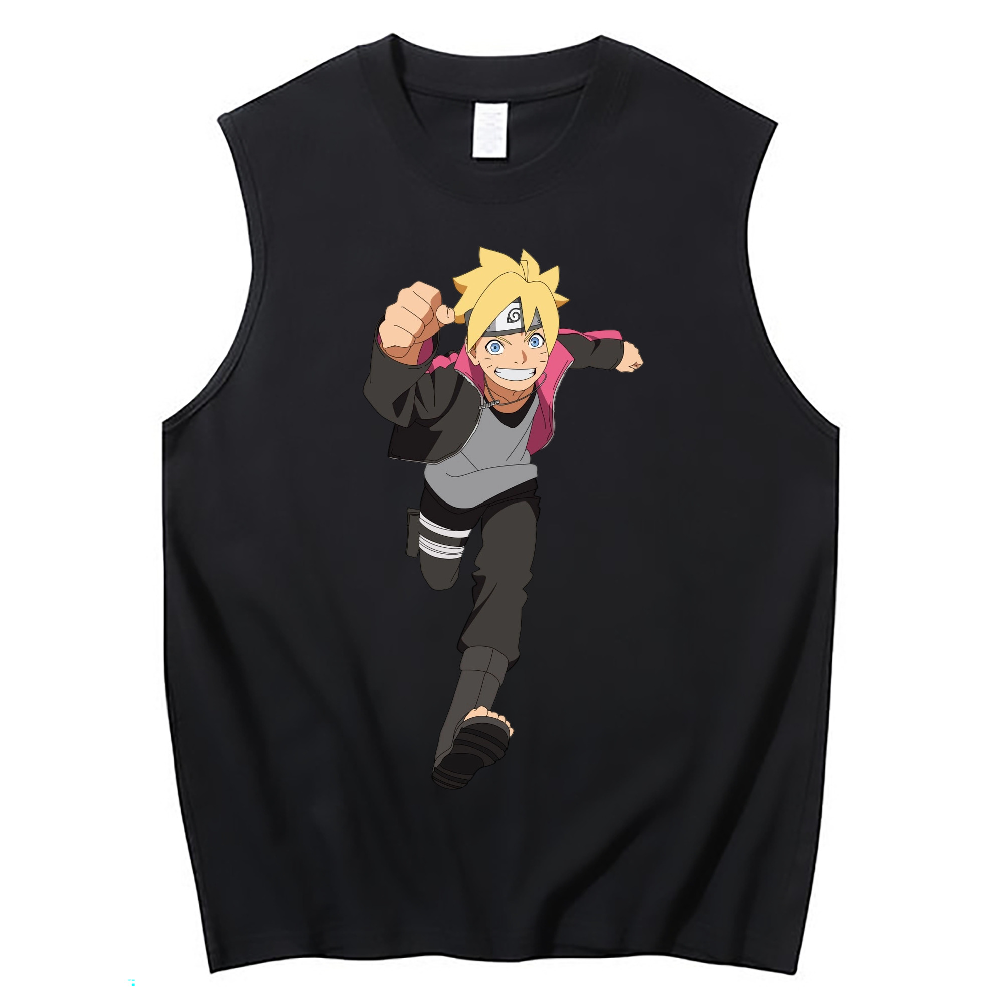 （画像用） NARUTO -ナルト- うずまき ボルト Uzumaki Boruto コットン100％タンクトップ（フロントプリント）