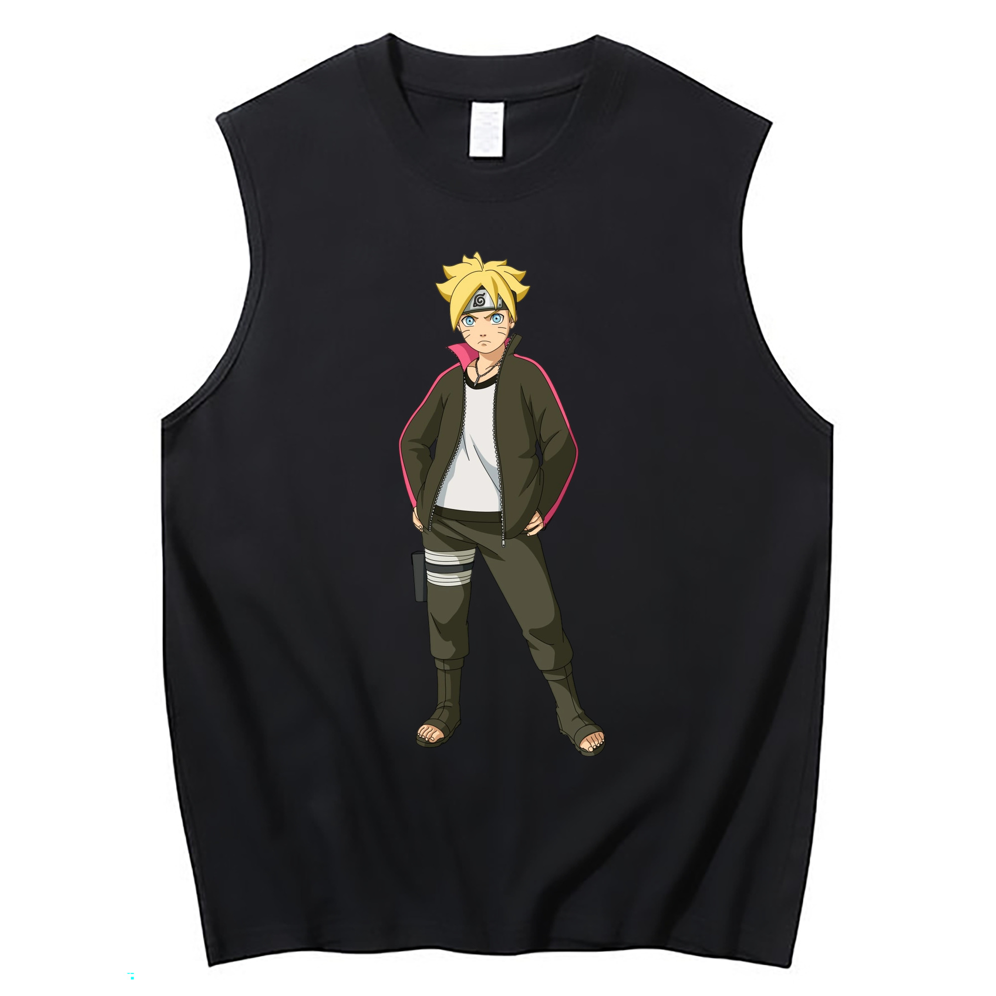 （画像用） NARUTO -ナルト- うずまき ボルト Uzumaki Boruto コットン100％タンクトップ（フロントプリント）