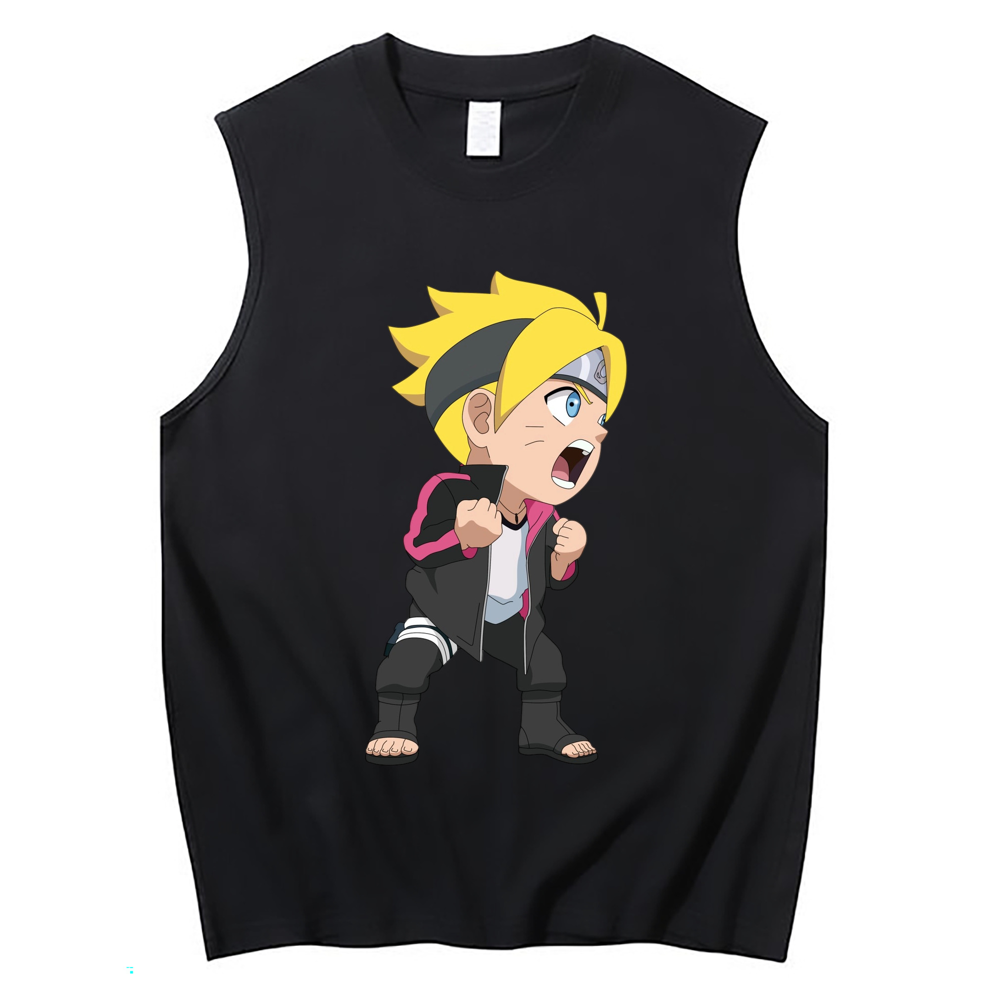 （画像用） NARUTO -ナルト- うずまき ボルト Uzumaki Boruto コットン100％タンクトップ（フロントプリント）