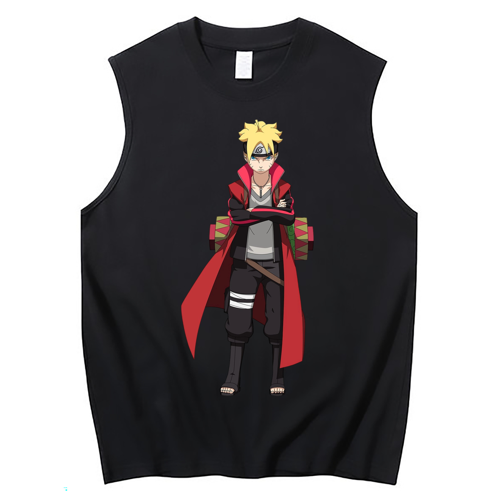 （画像用） NARUTO -ナルト- うずまき ボルト Uzumaki Boruto コットン100％タンクトップ（フロントプリント）