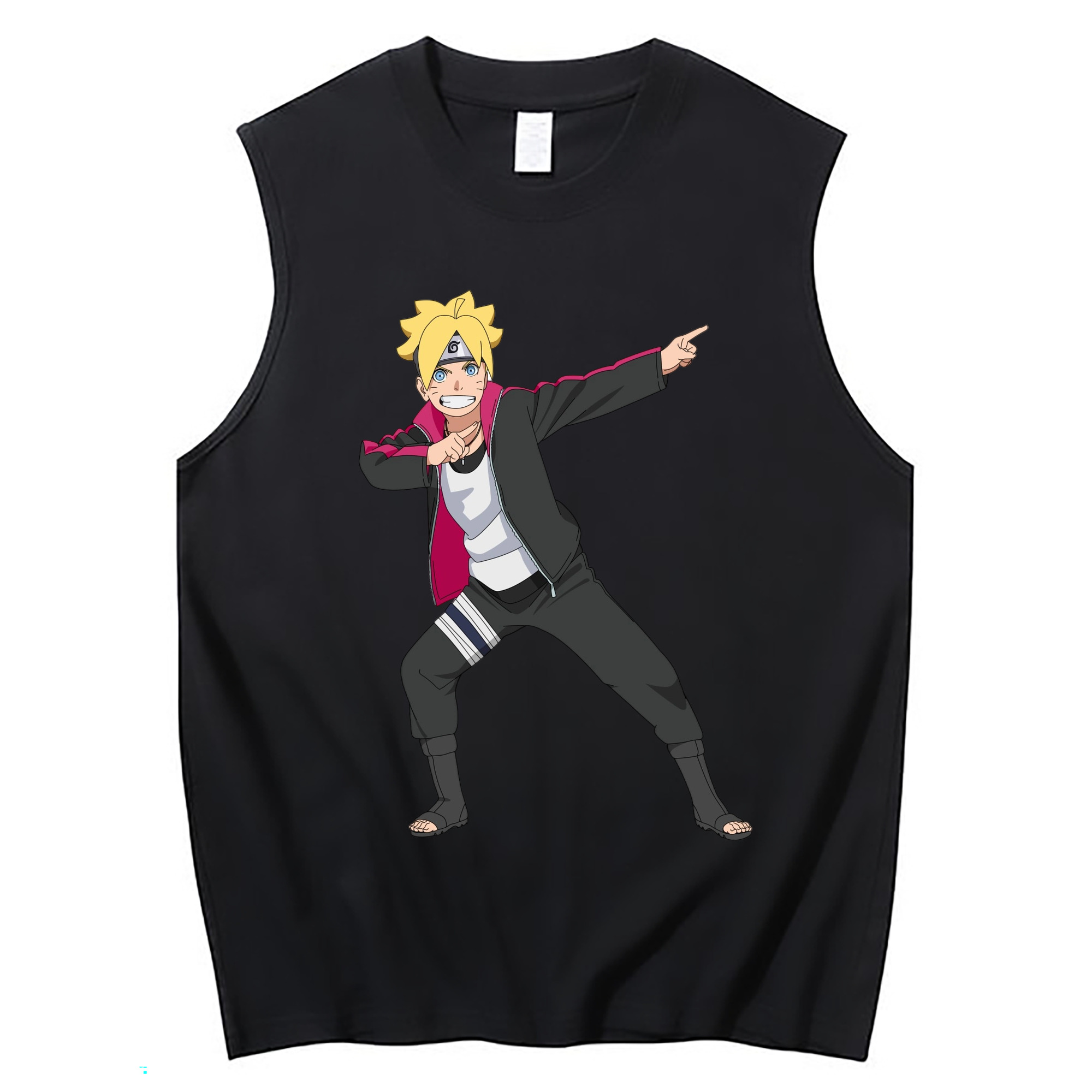 （画像用） NARUTO -ナルト- うずまき ボルト Uzumaki Boruto コットン100％タンクトップ（フロントプリント）