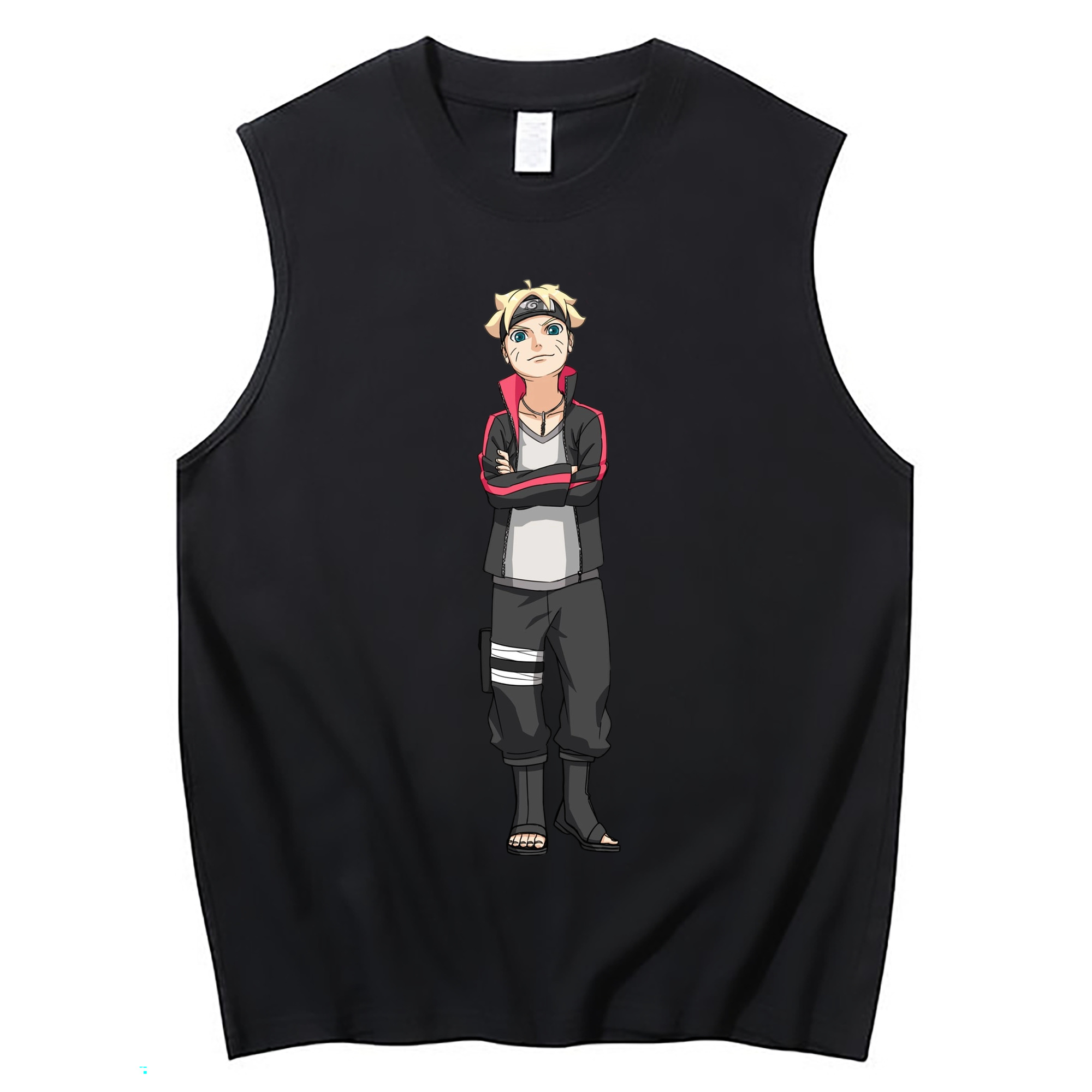 （画像用） NARUTO -ナルト- うずまき ボルト Uzumaki Boruto コットン100％タンクトップ（フロントプリント）