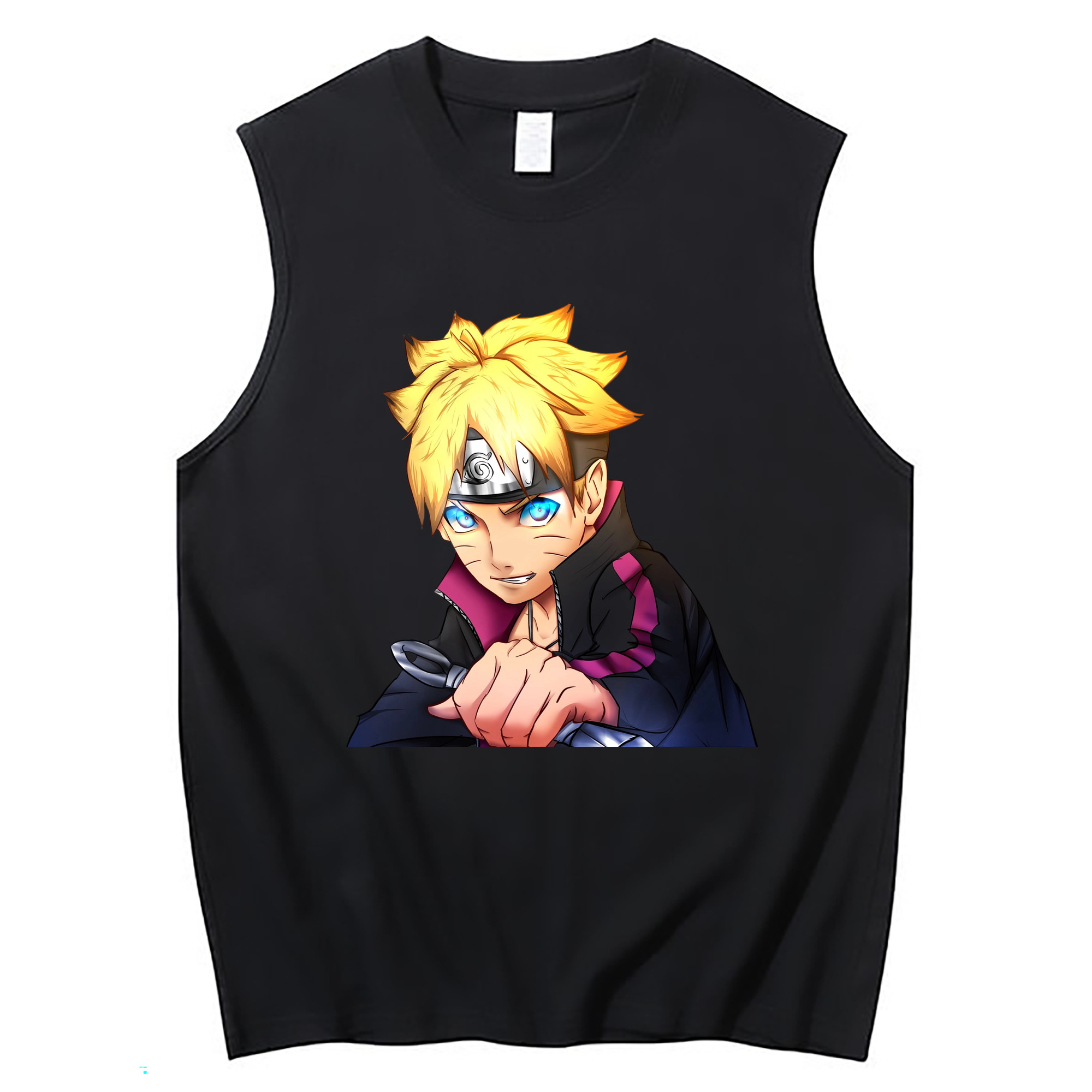 （画像用） NARUTO -ナルト- うずまき ボルト Uzumaki Boruto コットン100％タンクトップ（フロントプリント）