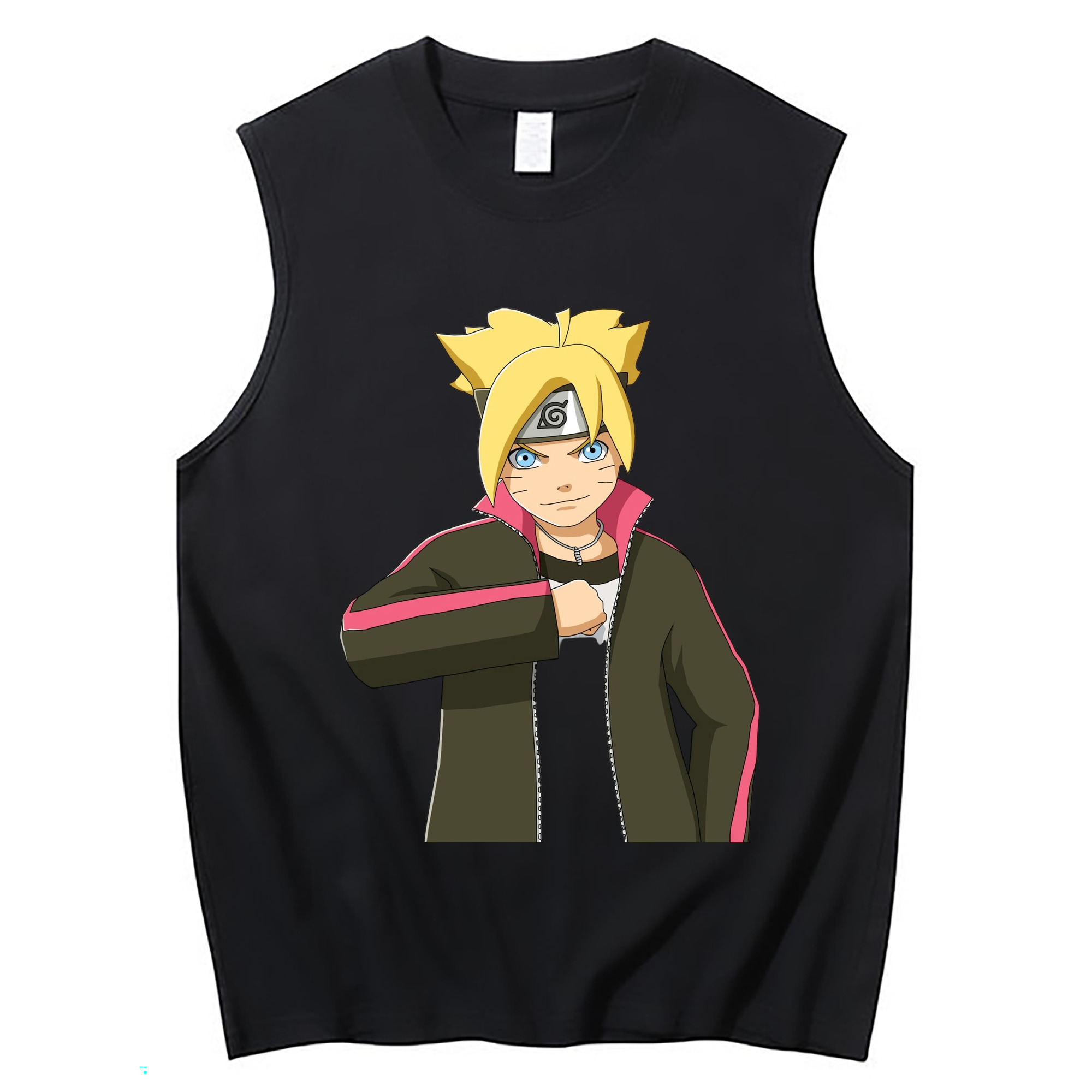 （画像用） NARUTO -ナルト- うずまき ボルト Uzumaki Boruto コットン100％タンクトップ（フロントプリント）