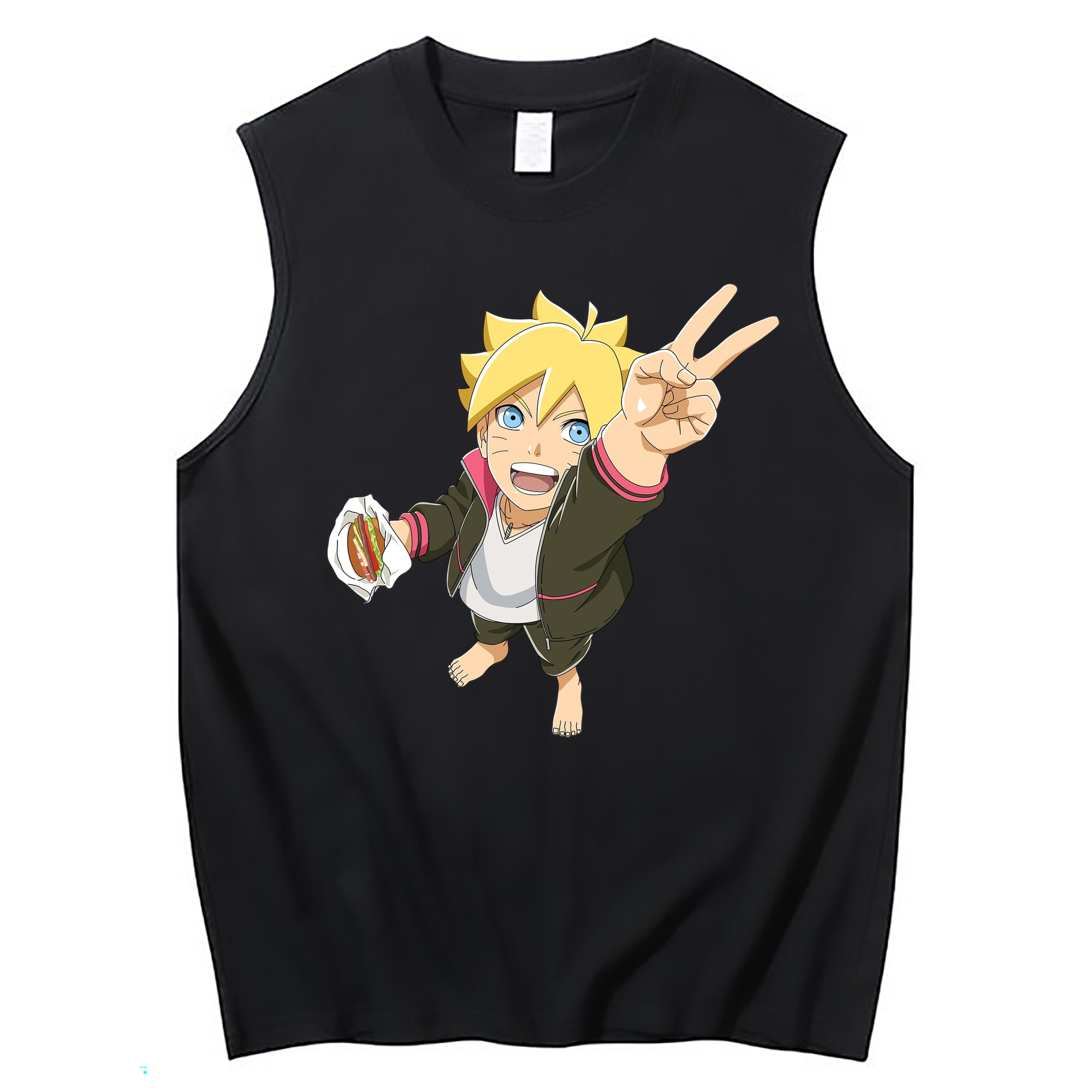 （画像用） NARUTO -ナルト- うずまき ボルト Uzumaki Boruto コットン100％タンクトップ（フロントプリント）