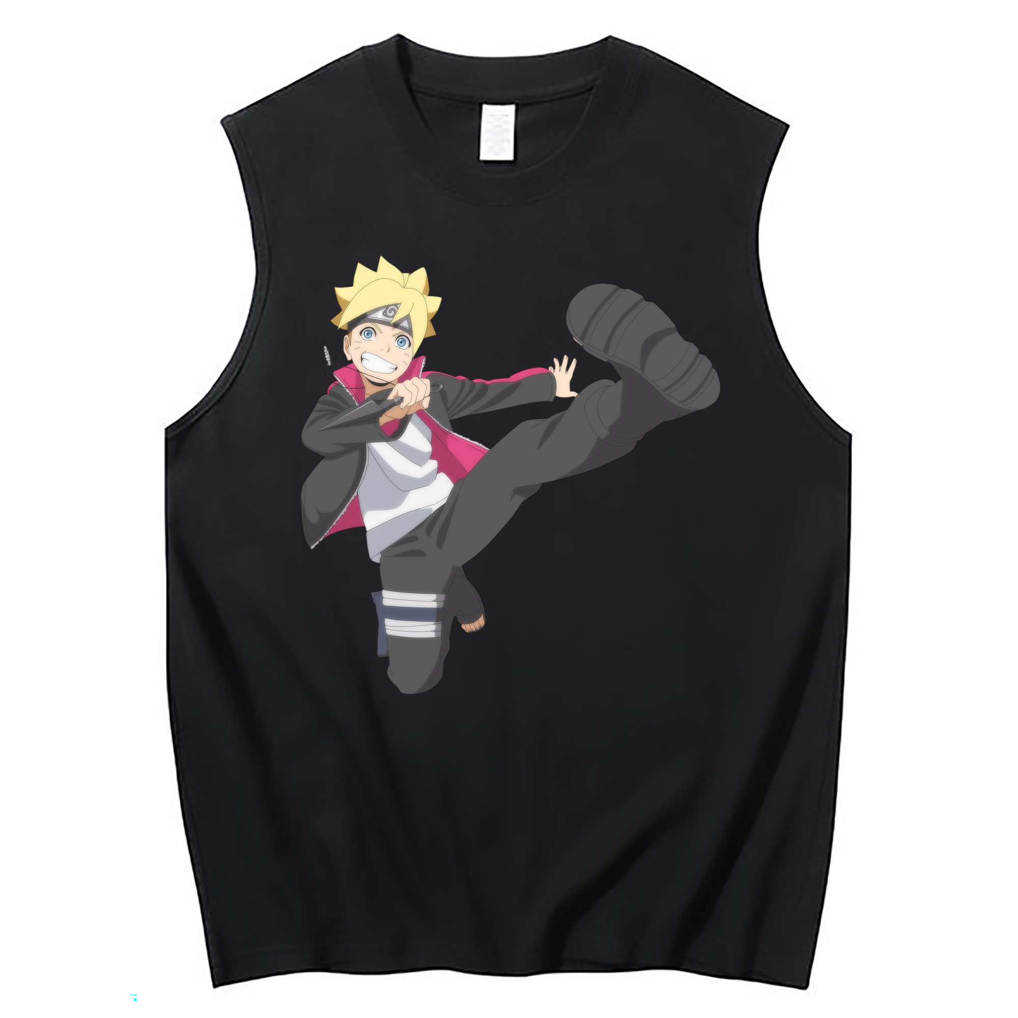 （画像用） NARUTO -ナルト- うずまき ボルト Uzumaki Boruto コットン100％タンクトップ（フロントプリント）