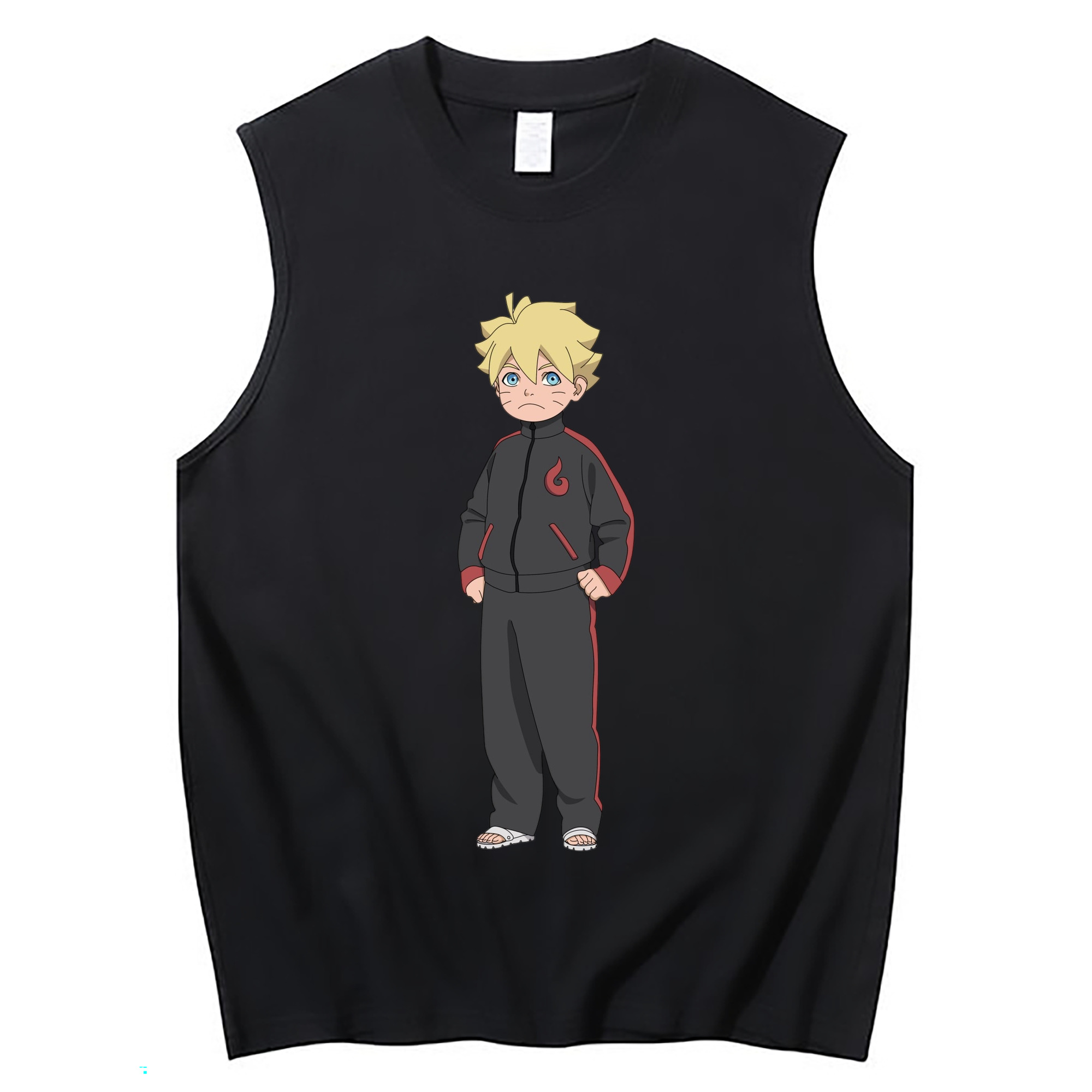 （画像用） NARUTO -ナルト- うずまき ボルト Uzumaki Boruto コットン100％タンクトップ（フロントプリント）