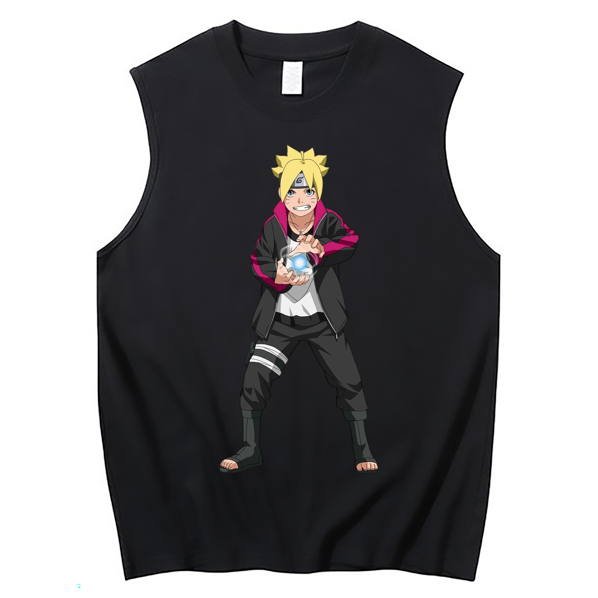 （画像用） NARUTO -ナルト- うずまき ボルト Uzumaki Boruto コットン100％タンクトップ（フロントプリント）