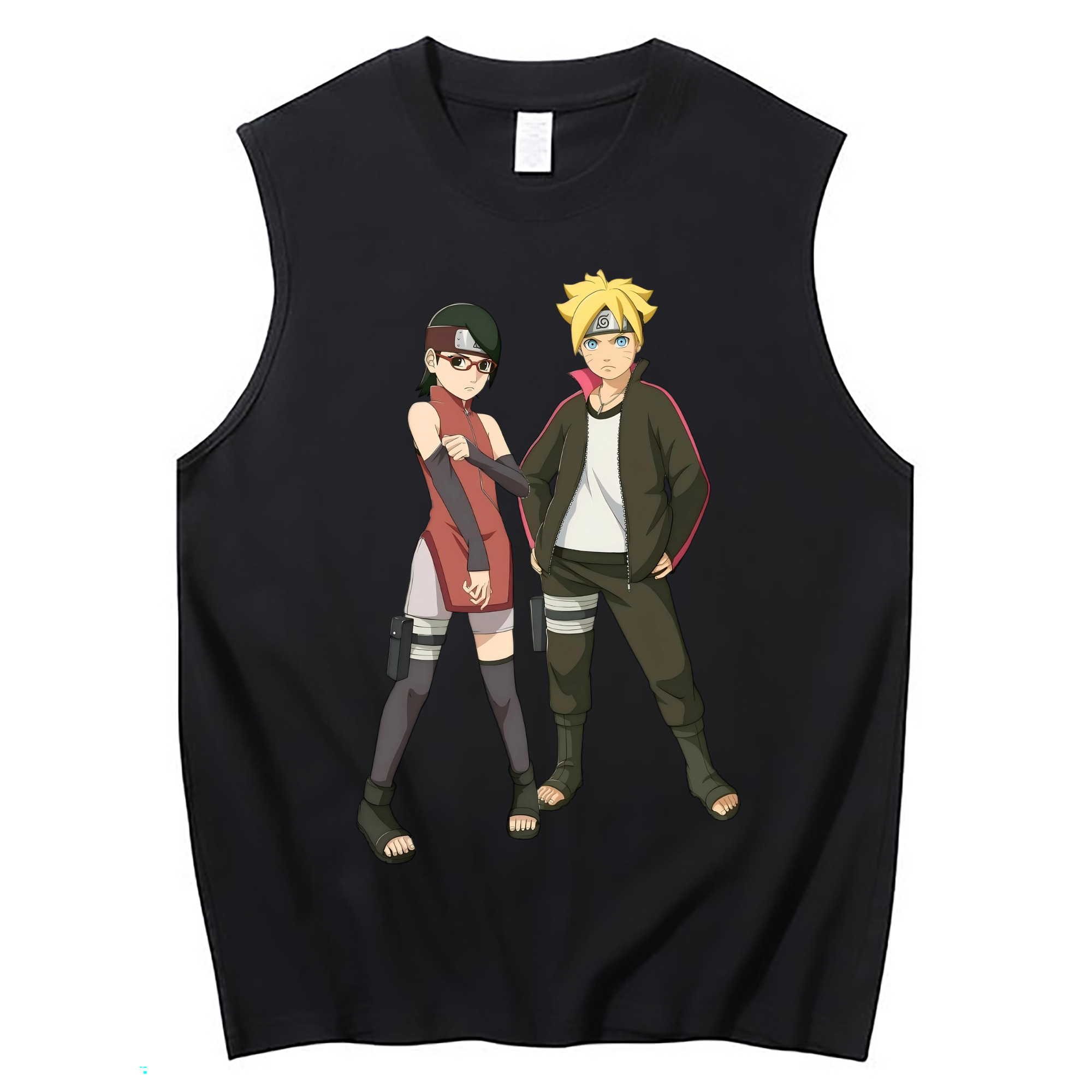 （画像用） NARUTO -ナルト- うずまき ボルト Uzumaki Boruto コットン100％タンクトップ（フロントプリント）