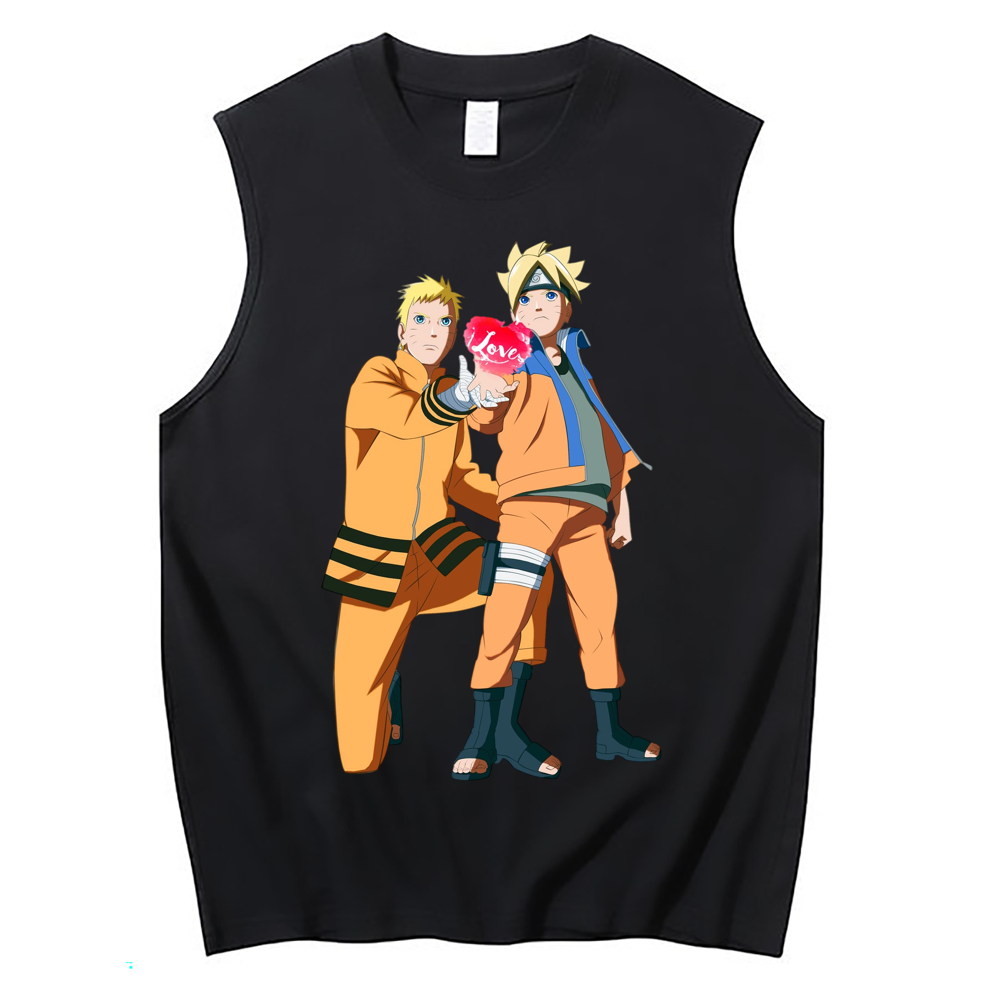 （画像用） NARUTO -ナルト- うずまき ボルト Uzumaki Boruto コットン100％タンクトップ（フロントプリント）