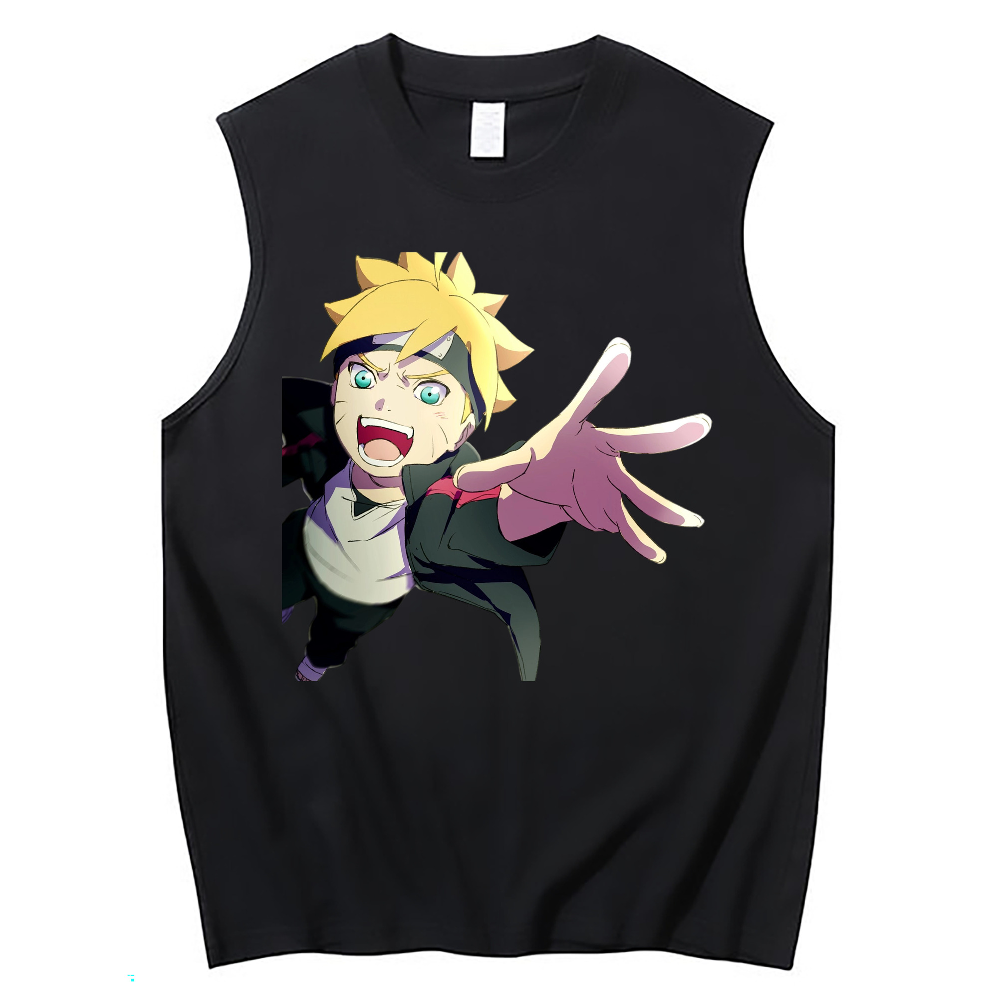 （画像用） NARUTO -ナルト- うずまき ボルト Uzumaki Boruto コットン100％タンクトップ（フロントプリント）