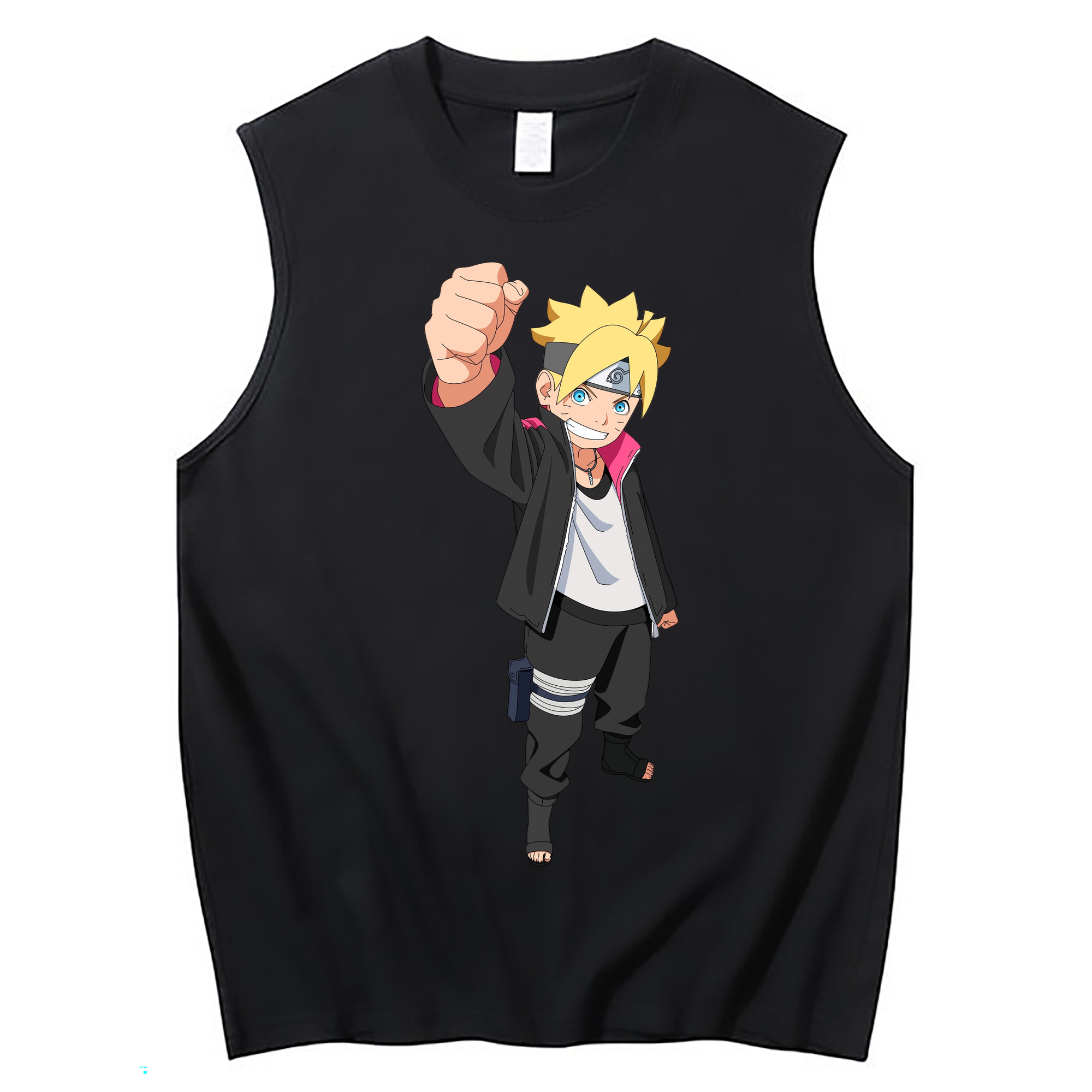 （画像用） NARUTO -ナルト- うずまき ボルト Uzumaki Boruto コットン100％タンクトップ（フロントプリント）