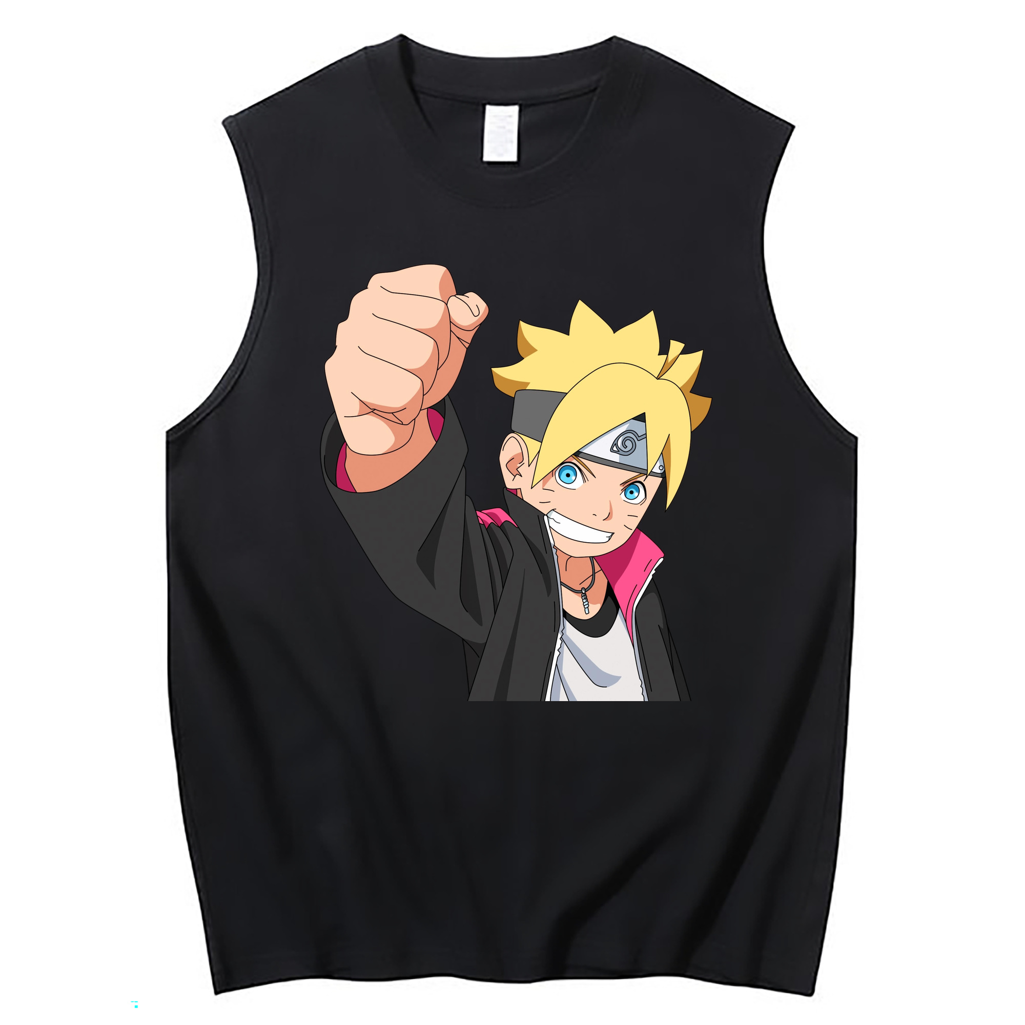 （画像用） NARUTO -ナルト- うずまき ボルト Uzumaki Boruto コットン100％タンクトップ（フロントプリント）