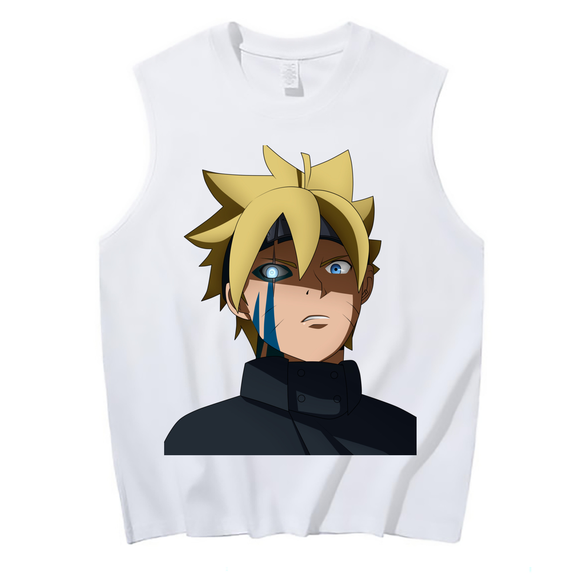 （画像用） NARUTO -ナルト- うずまき ボルト Uzumaki Boruto コットン100％タンクトップ（フロントプリント）