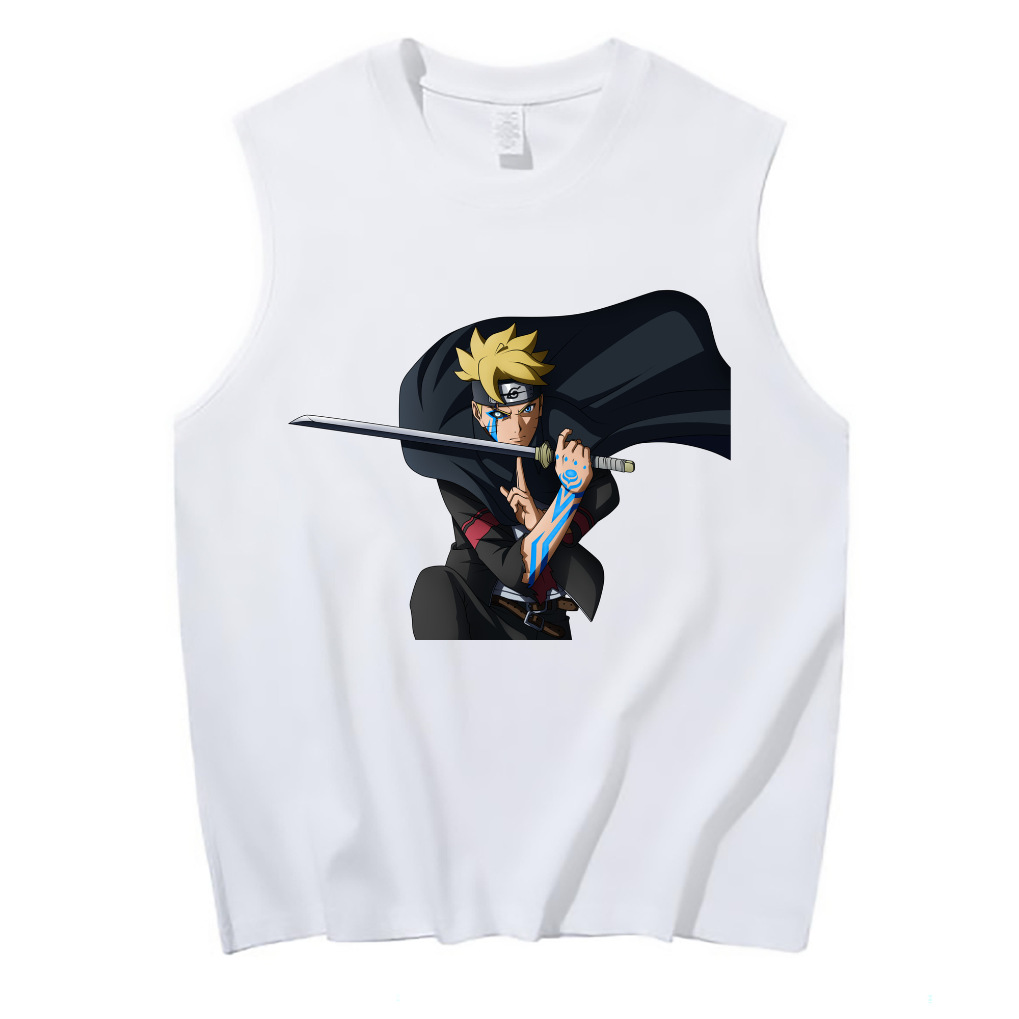 （画像用） NARUTO -ナルト- うずまき ボルト Uzumaki Boruto コットン100％タンクトップ（フロントプリント）