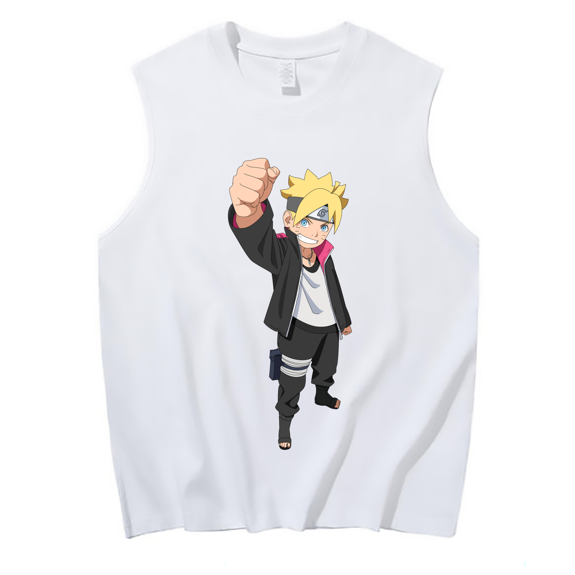 （画像用） NARUTO -ナルト- うずまき ボルト Uzumaki Boruto コットン100％タンクトップ（フロントプリント）