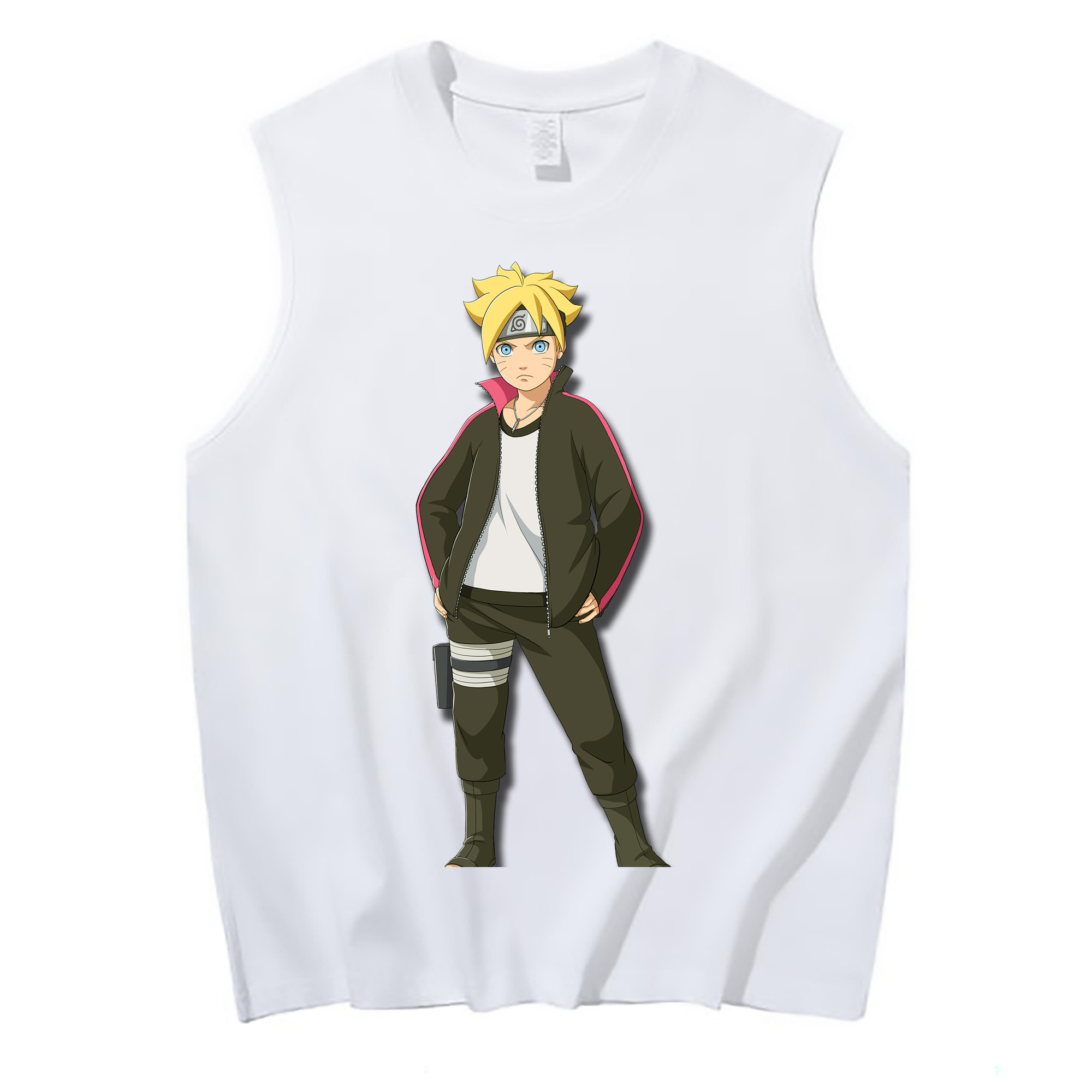 （画像用） NARUTO -ナルト- うずまき ボルト Uzumaki Boruto コットン100％タンクトップ（フロントプリント）