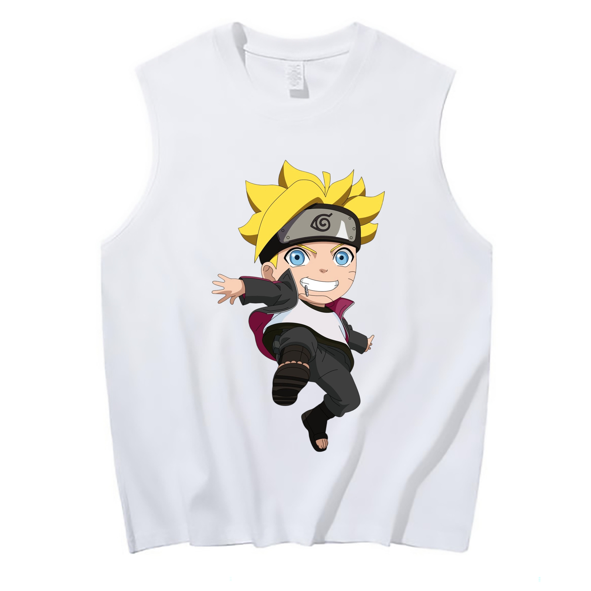 （画像用） NARUTO -ナルト- うずまき ボルト Uzumaki Boruto コットン100％タンクトップ（フロントプリント）