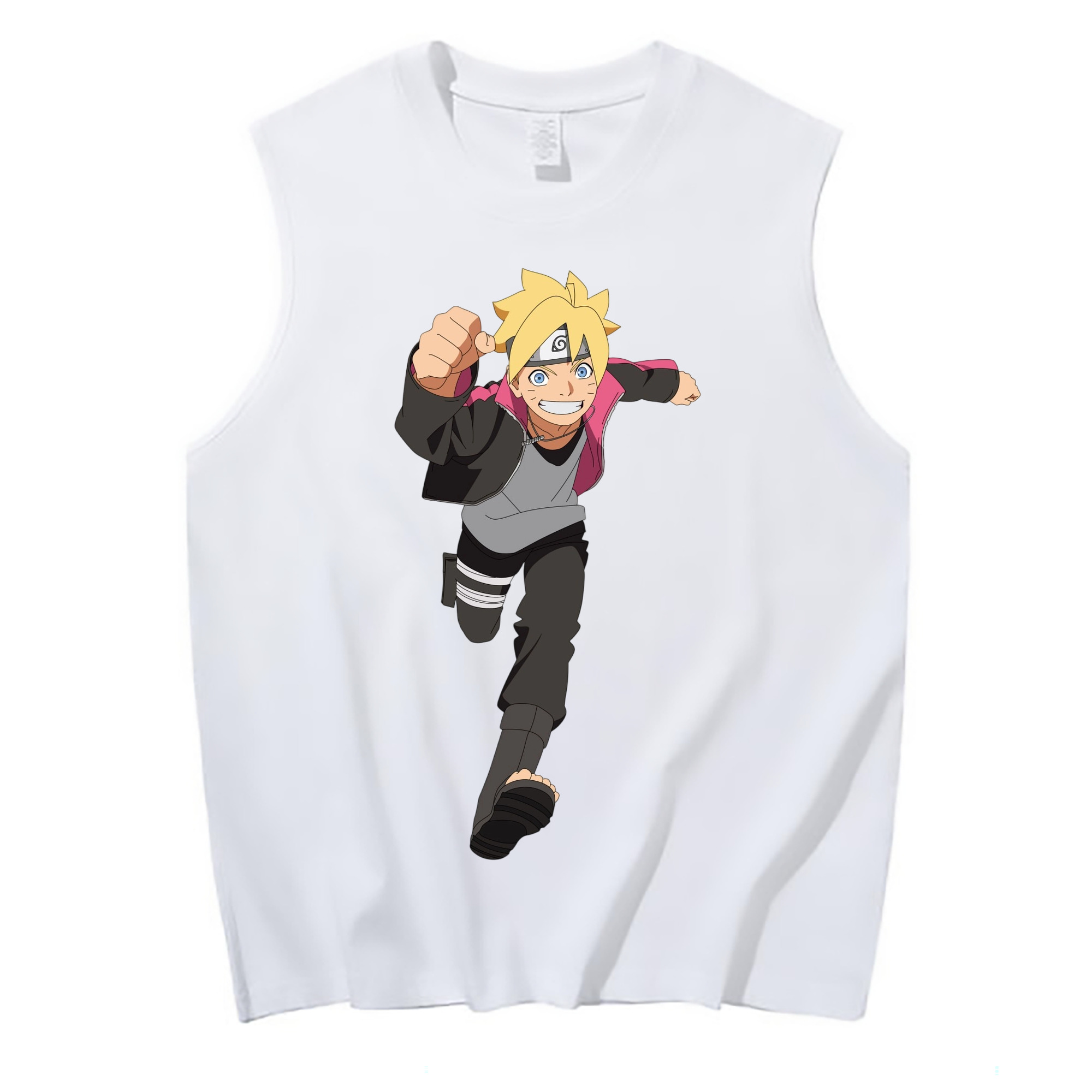 （画像用） NARUTO -ナルト- うずまき ボルト Uzumaki Boruto コットン100％タンクトップ（フロントプリント）