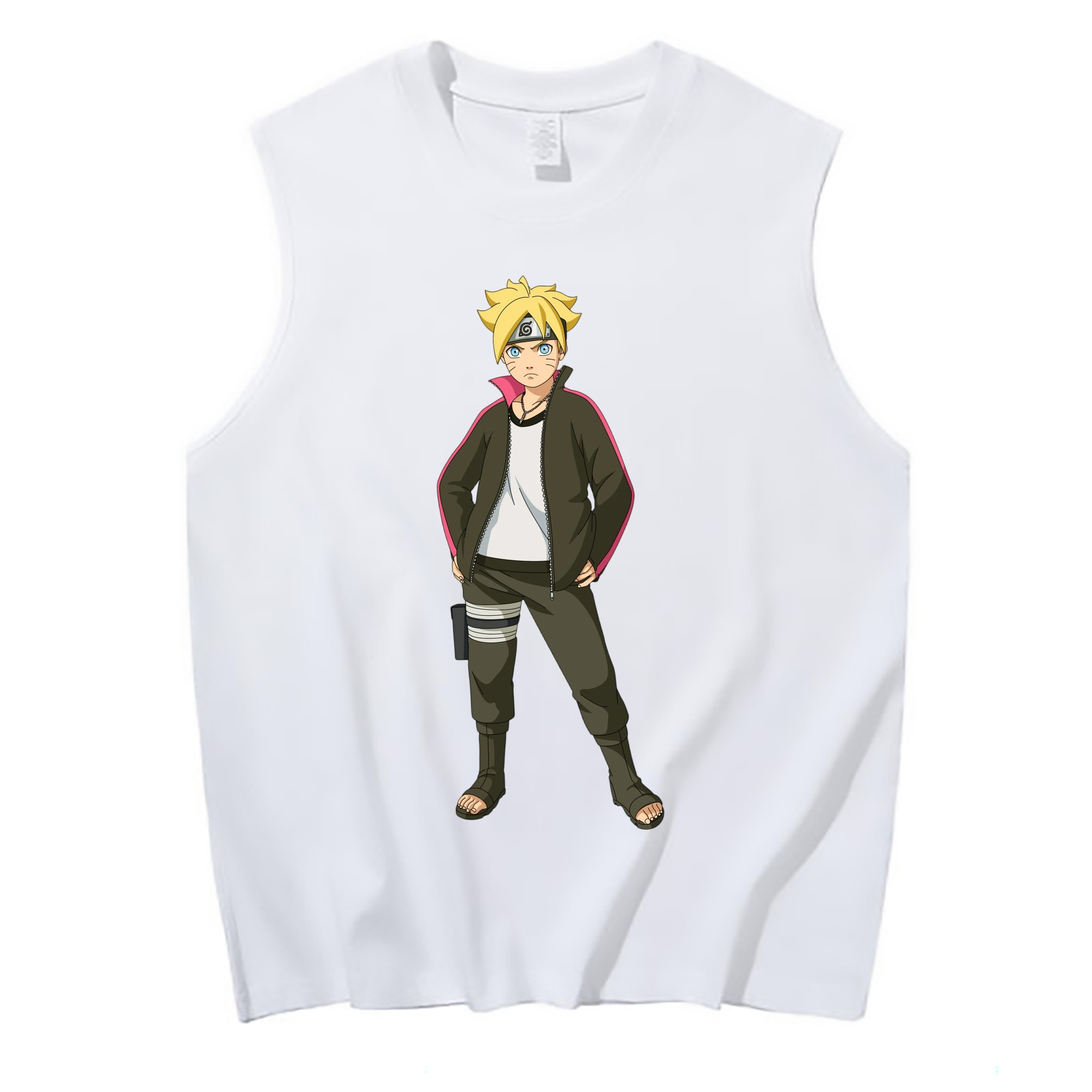 （画像用） NARUTO -ナルト- うずまき ボルト Uzumaki Boruto コットン100％タンクトップ（フロントプリント）