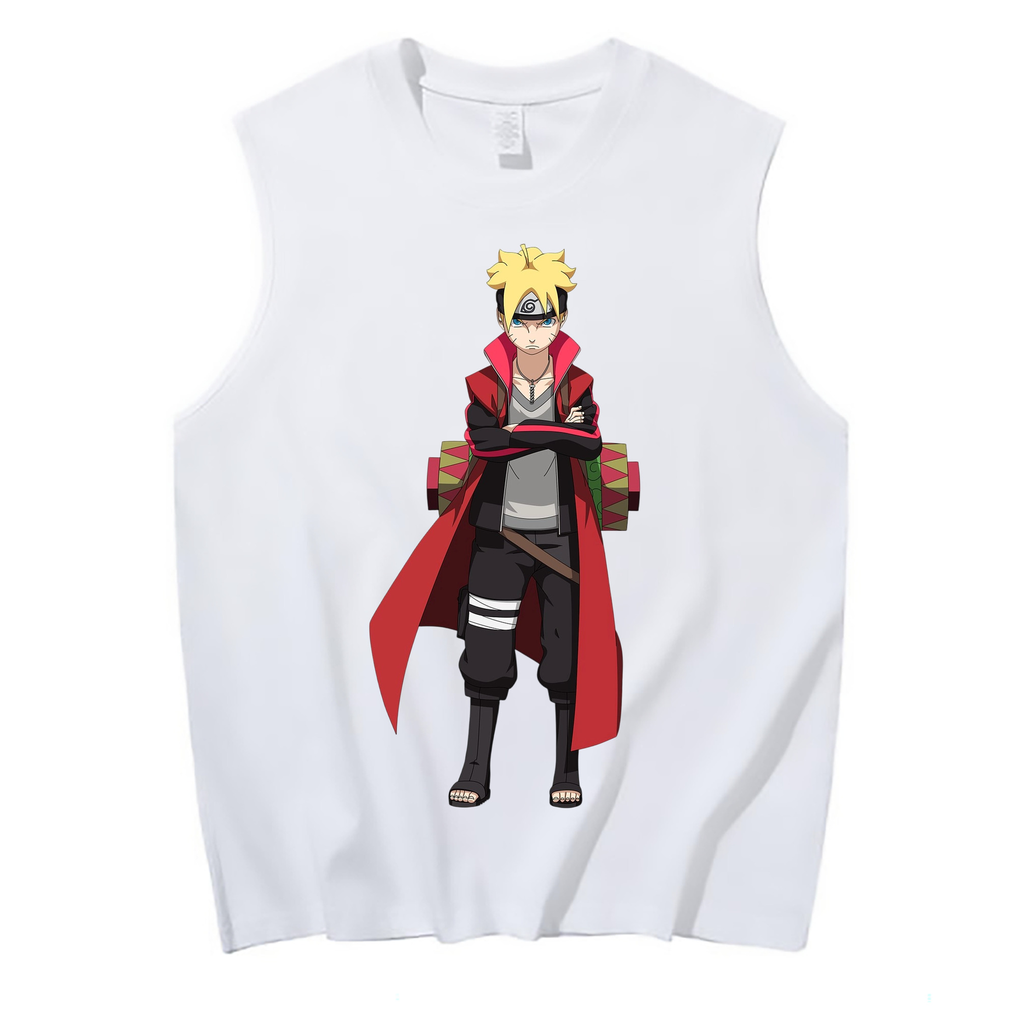 （画像用） NARUTO -ナルト- うずまき ボルト Uzumaki Boruto コットン100％タンクトップ（フロントプリント）