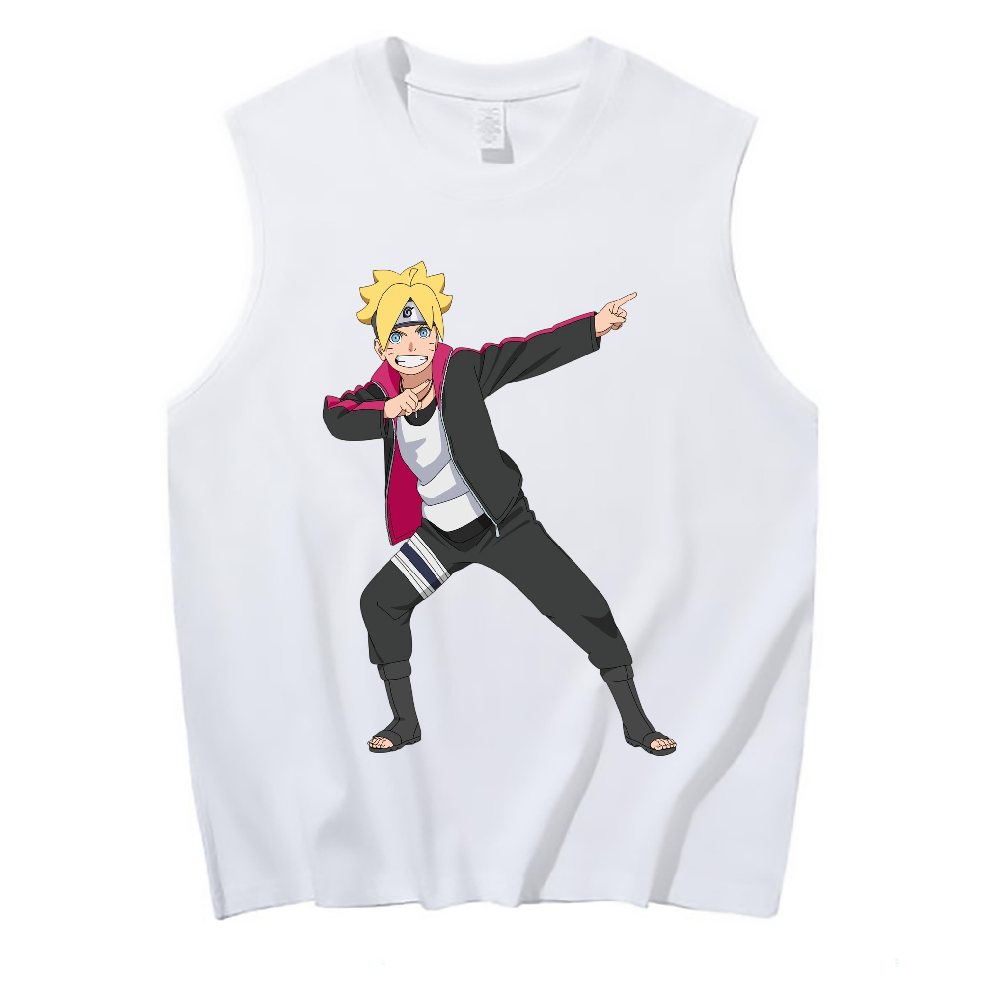 （画像用） NARUTO -ナルト- うずまき ボルト Uzumaki Boruto コットン100％タンクトップ（フロントプリント）