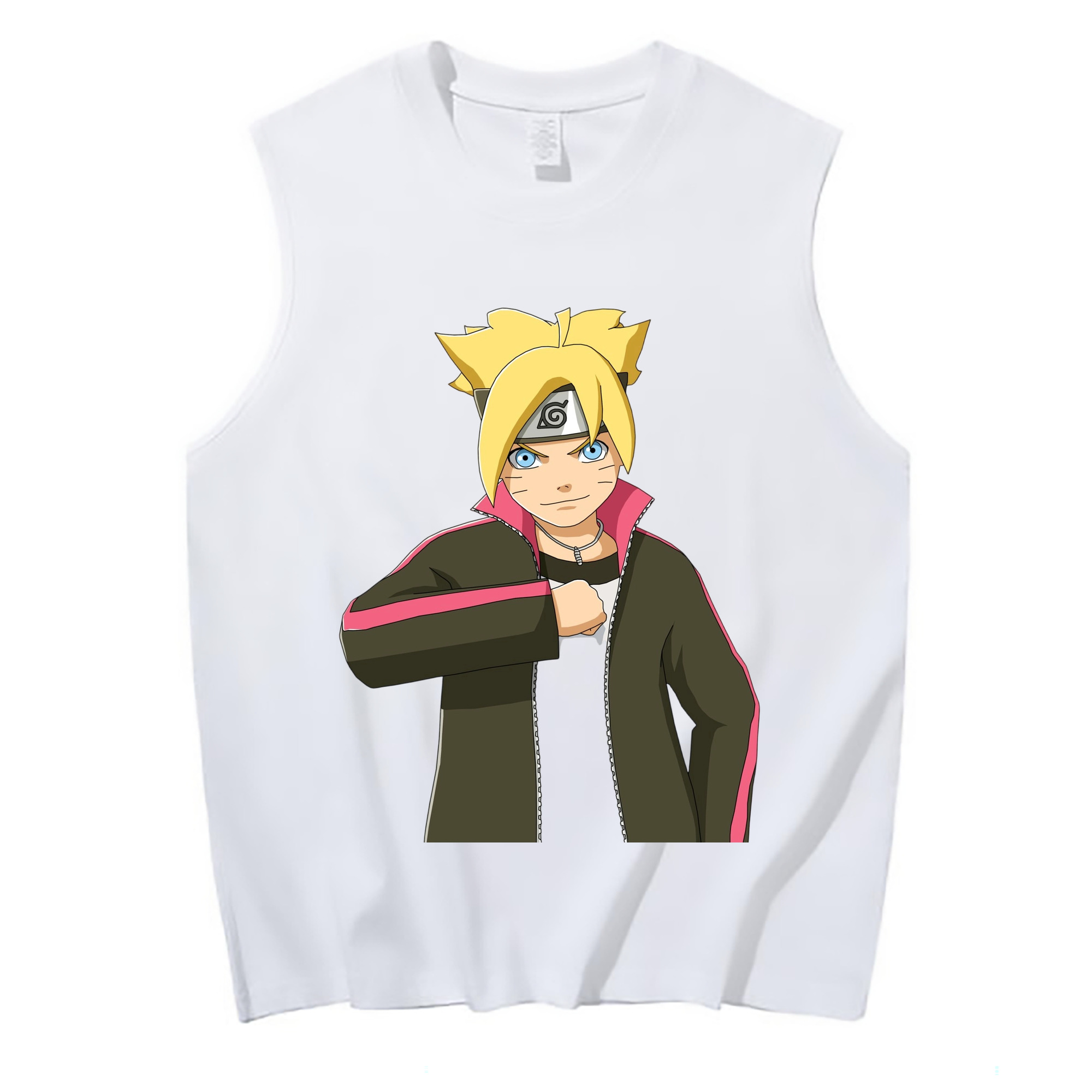 （画像用） NARUTO -ナルト- うずまき ボルト Uzumaki Boruto コットン100％タンクトップ（フロントプリント）