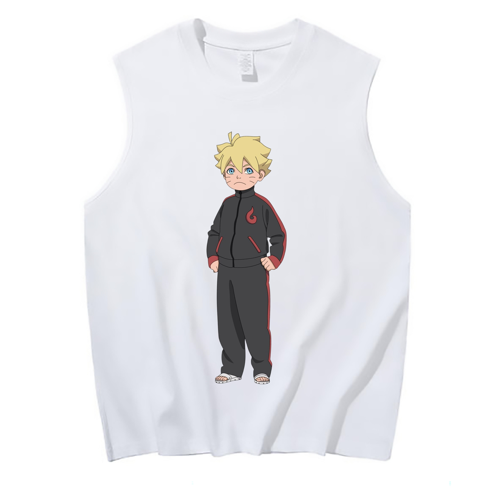 （画像用） NARUTO -ナルト- うずまき ボルト Uzumaki Boruto コットン100％タンクトップ（フロントプリント）