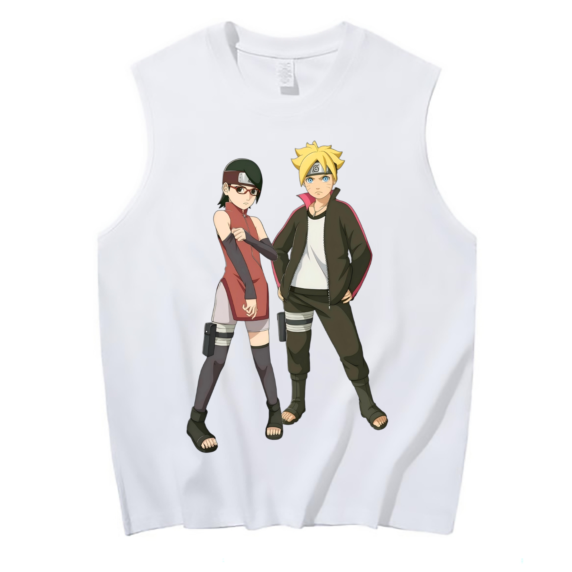 （画像用） NARUTO -ナルト- うずまき ボルト Uzumaki Boruto コットン100％タンクトップ（フロントプリント）