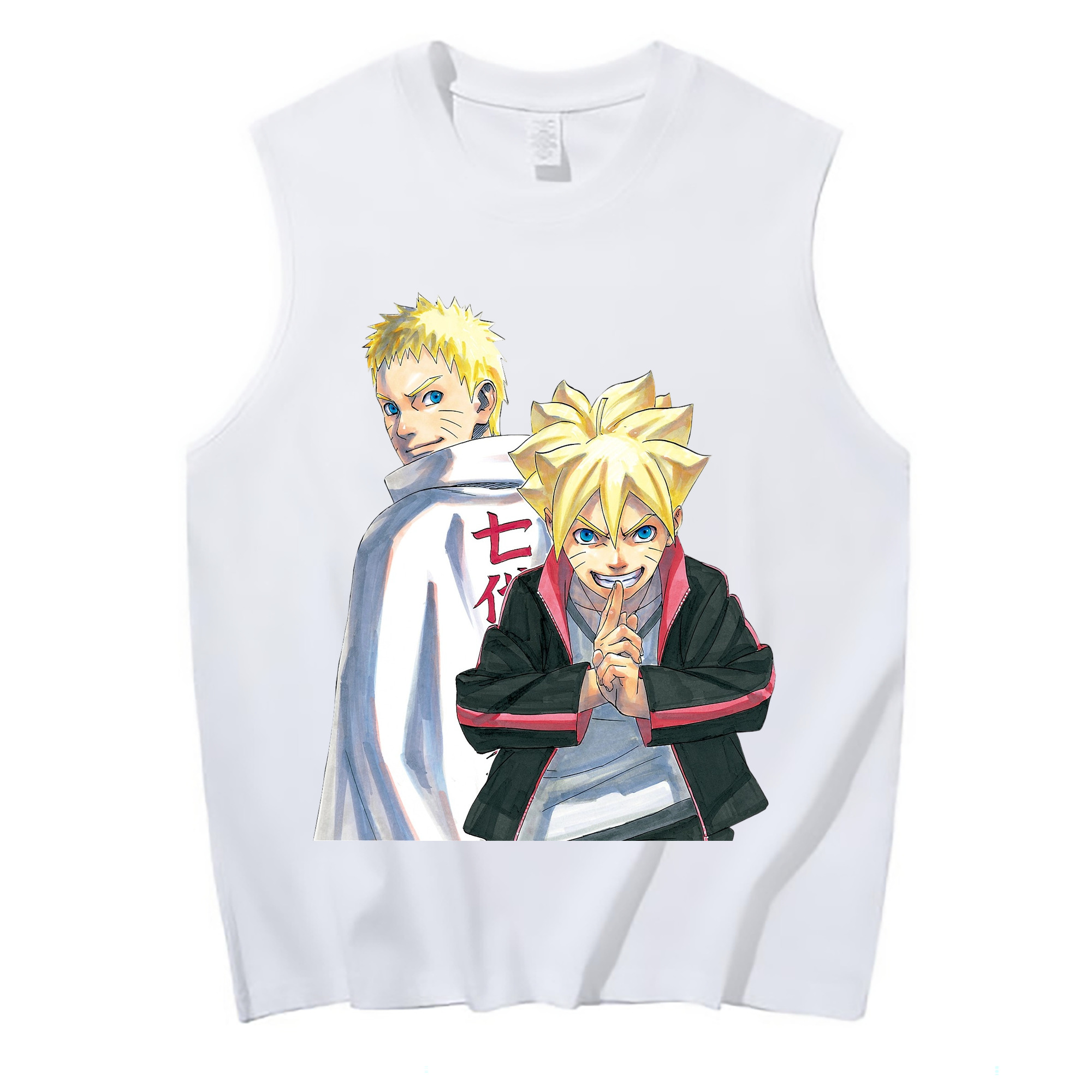 （画像用） NARUTO -ナルト- うずまき ボルト Uzumaki Boruto コットン100％タンクトップ（フロントプリント）