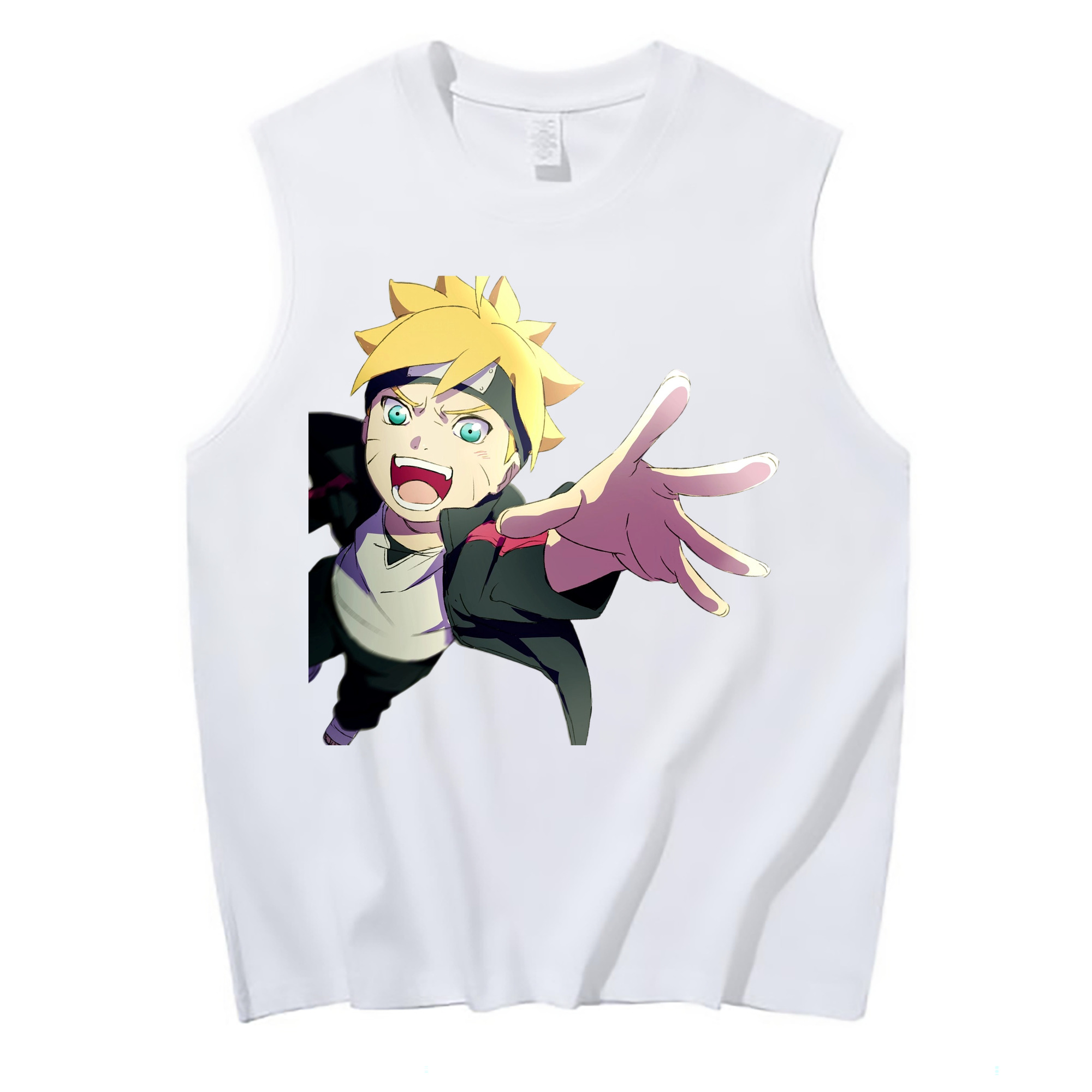 （画像用） NARUTO -ナルト- うずまき ボルト Uzumaki Boruto コットン100％タンクトップ（フロントプリント）