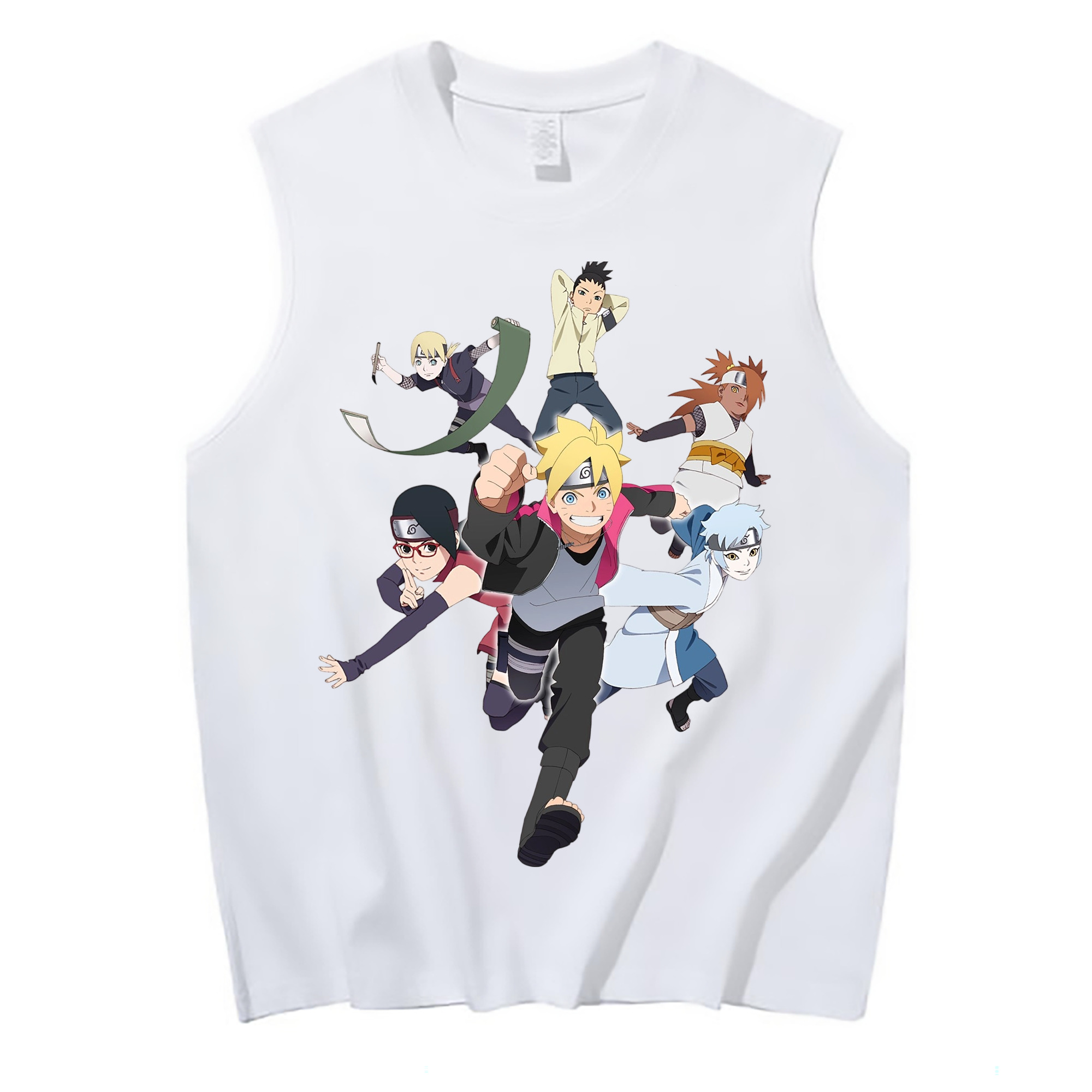 （画像用） NARUTO -ナルト- うずまき ボルト Uzumaki Boruto コットン100％タンクトップ（フロントプリント）