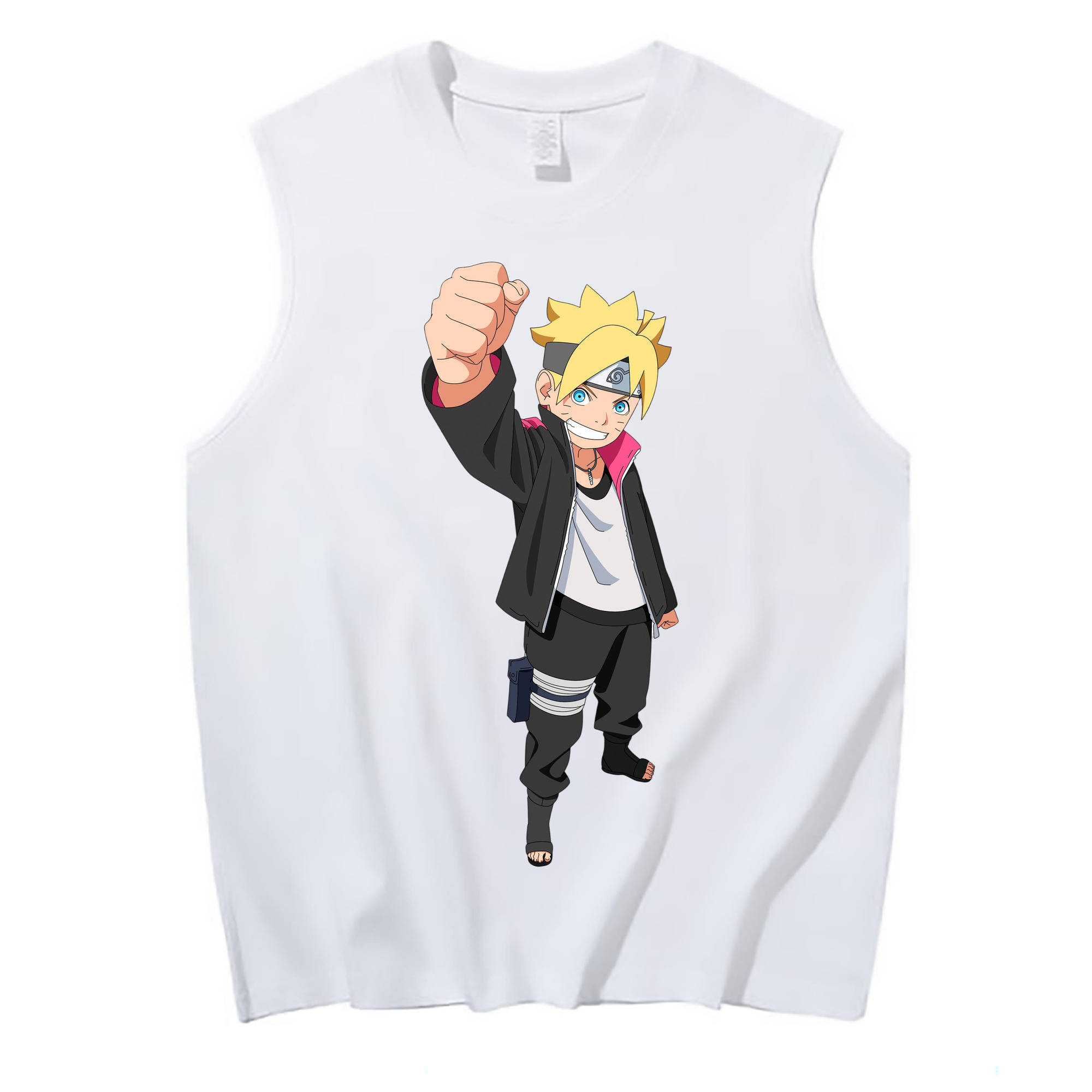 （画像用） NARUTO -ナルト- うずまき ボルト Uzumaki Boruto コットン100％タンクトップ（フロントプリント）