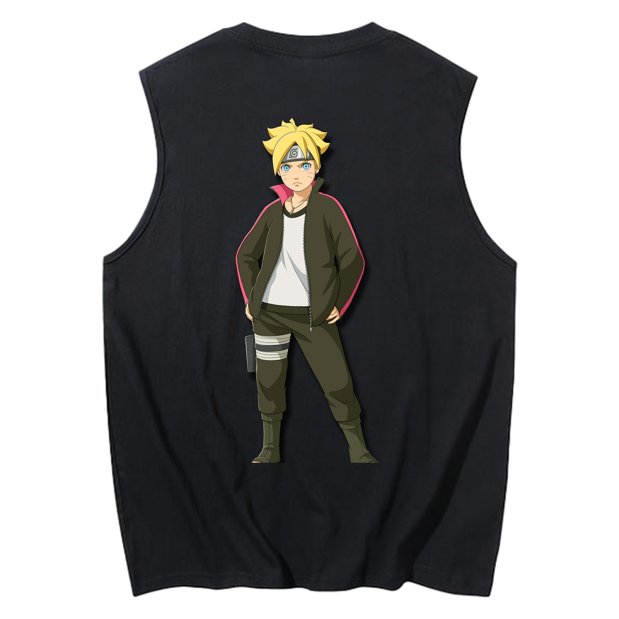 （画像用） NARUTO -ナルト- うずまき ボルト Uzumaki Boruto コットン100％タンクトップ（背面プリント）