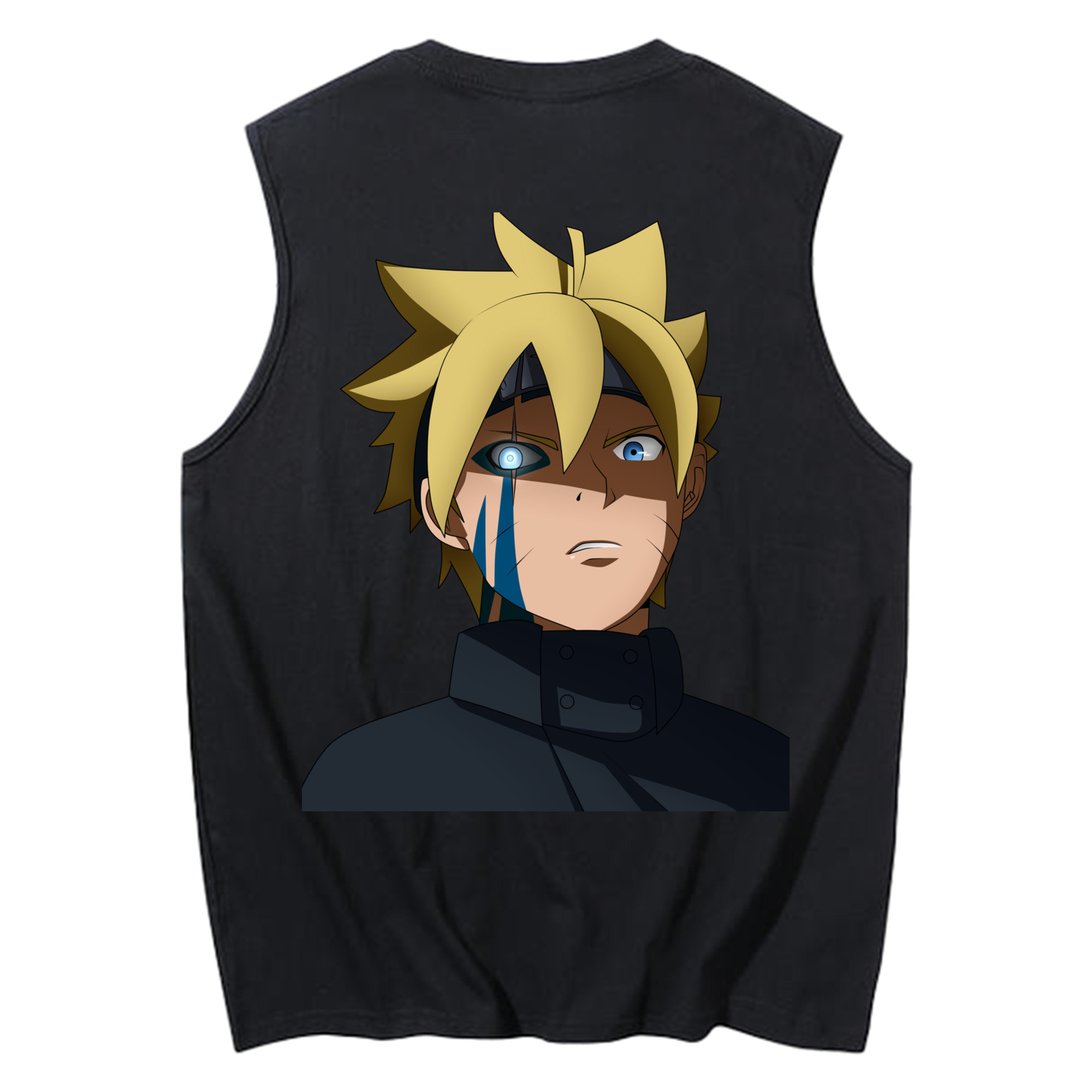 （画像用） NARUTO -ナルト- うずまき ボルト Uzumaki Boruto コットン100％タンクトップ（背面プリント）