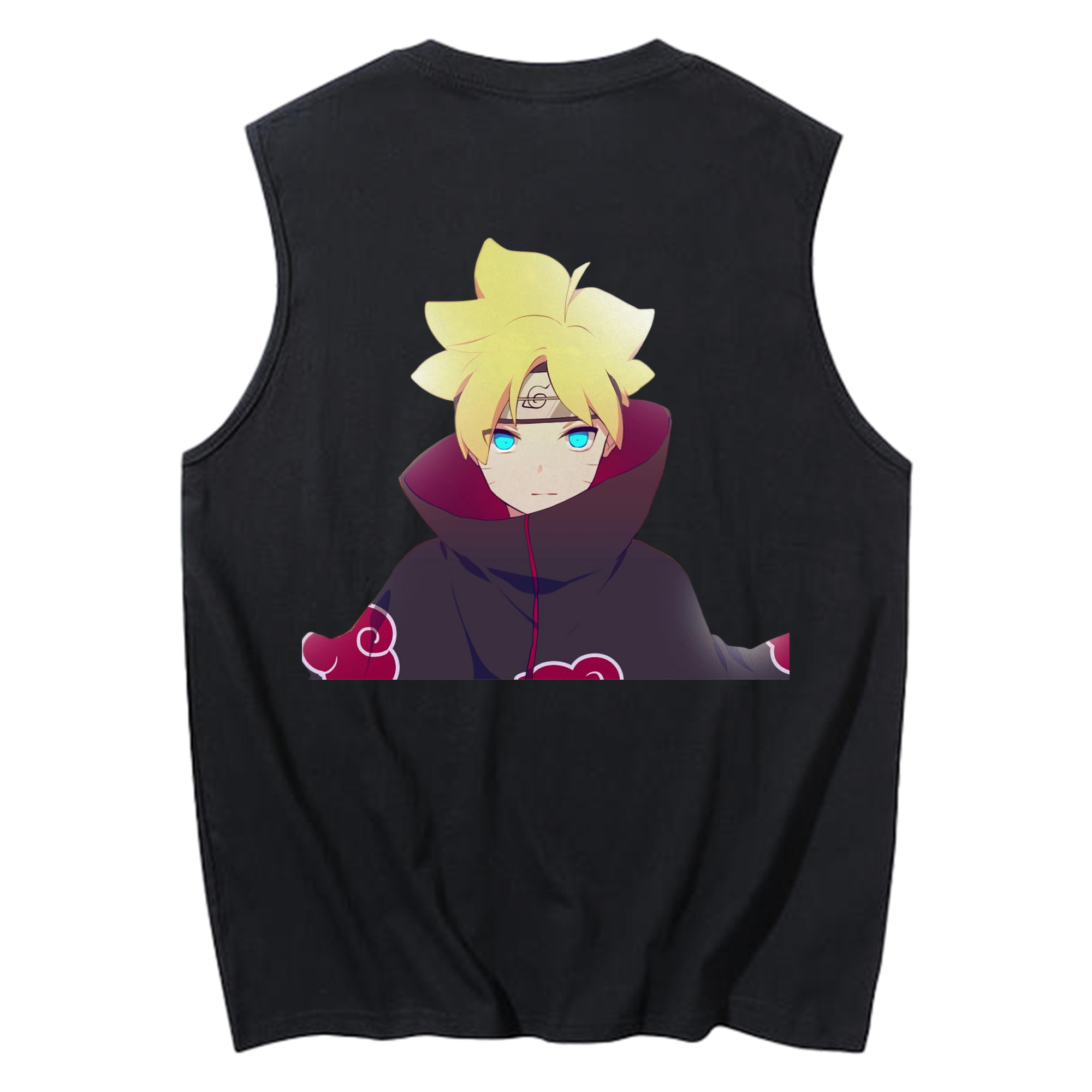 （画像用） NARUTO -ナルト- うずまき ボルト Uzumaki Boruto コットン100％タンクトップ（背面プリント）
