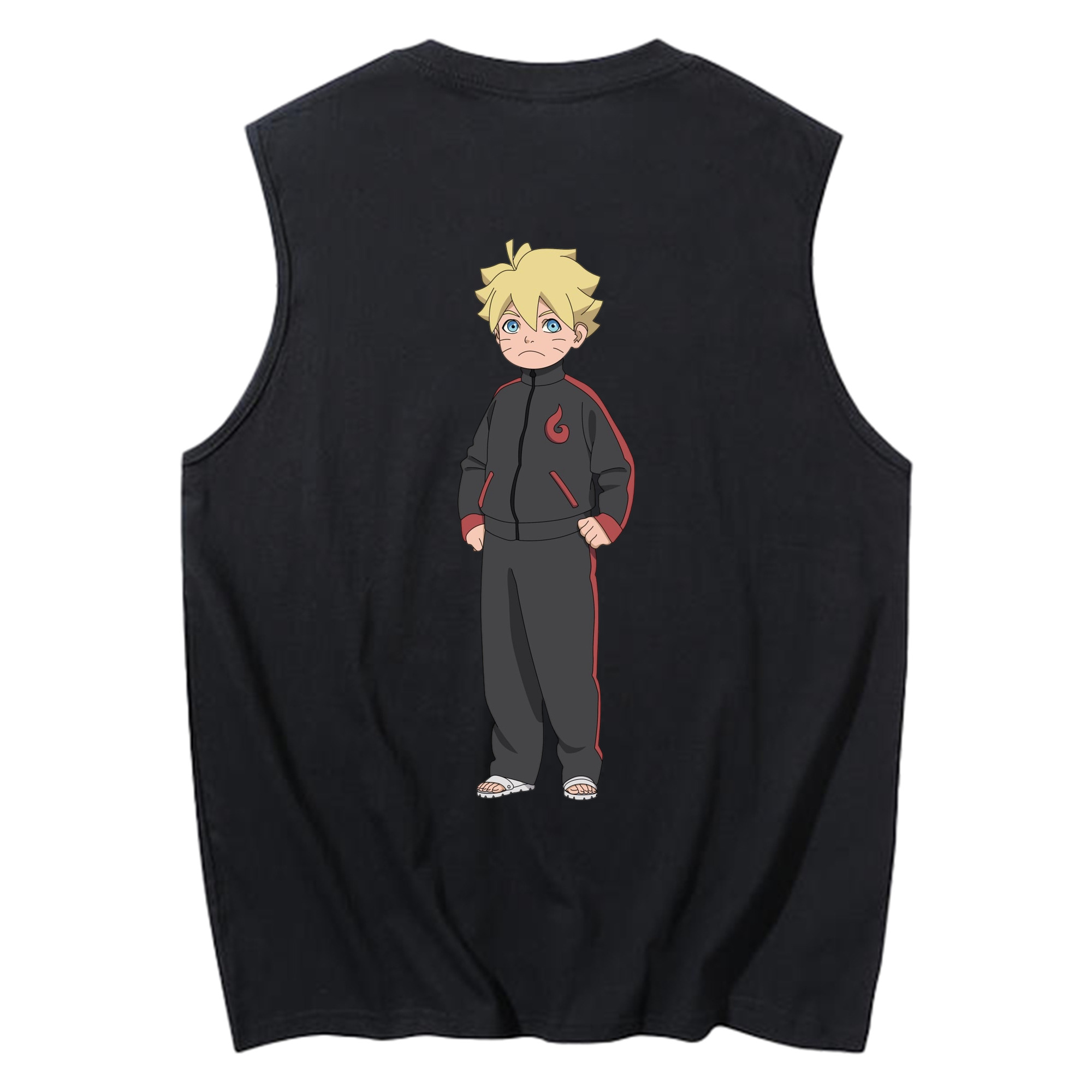 （画像用） NARUTO -ナルト- うずまき ボルト Uzumaki Boruto コットン100％タンクトップ（背面プリント）