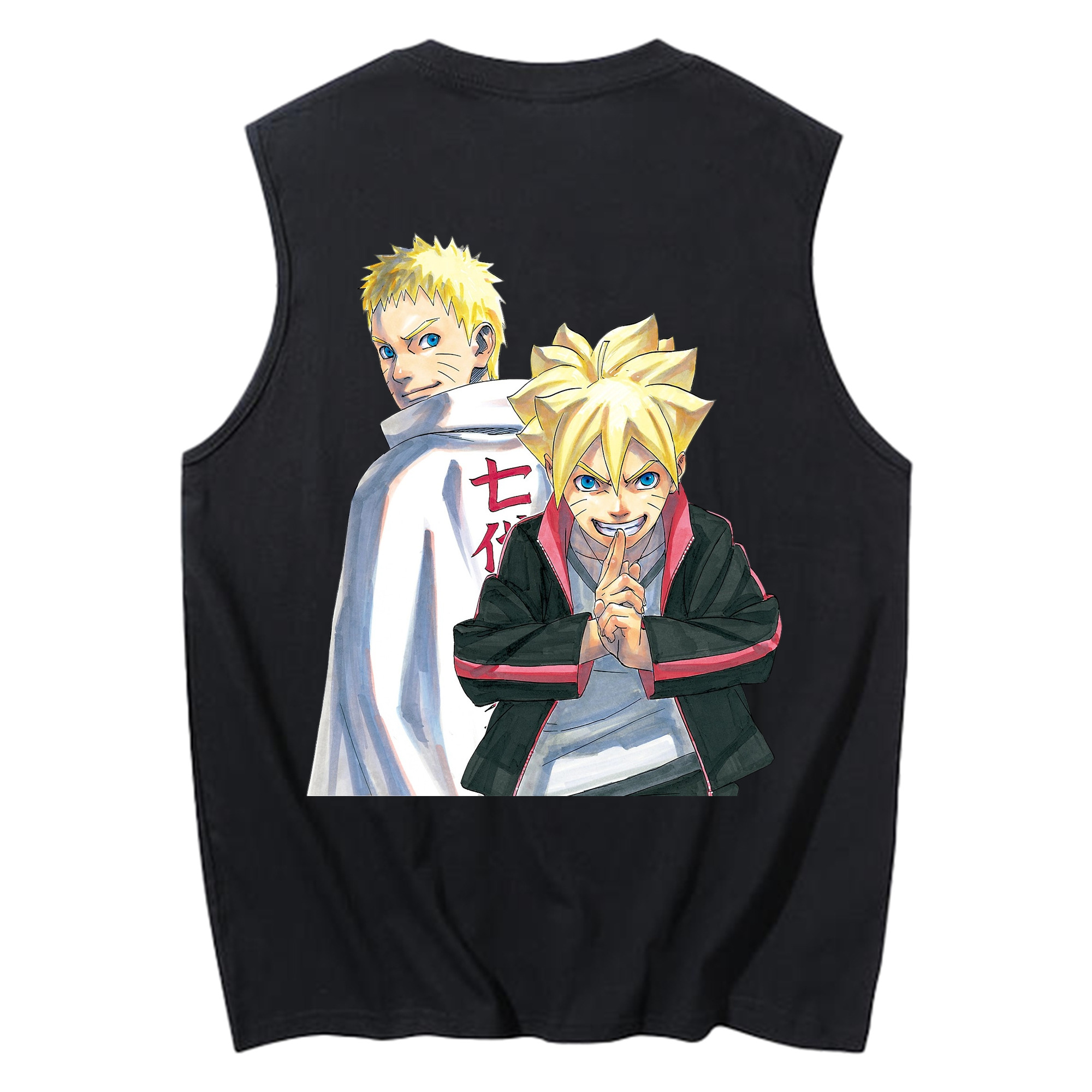 （画像用） NARUTO -ナルト- うずまき ボルト Uzumaki Boruto コットン100％タンクトップ（背面プリント）