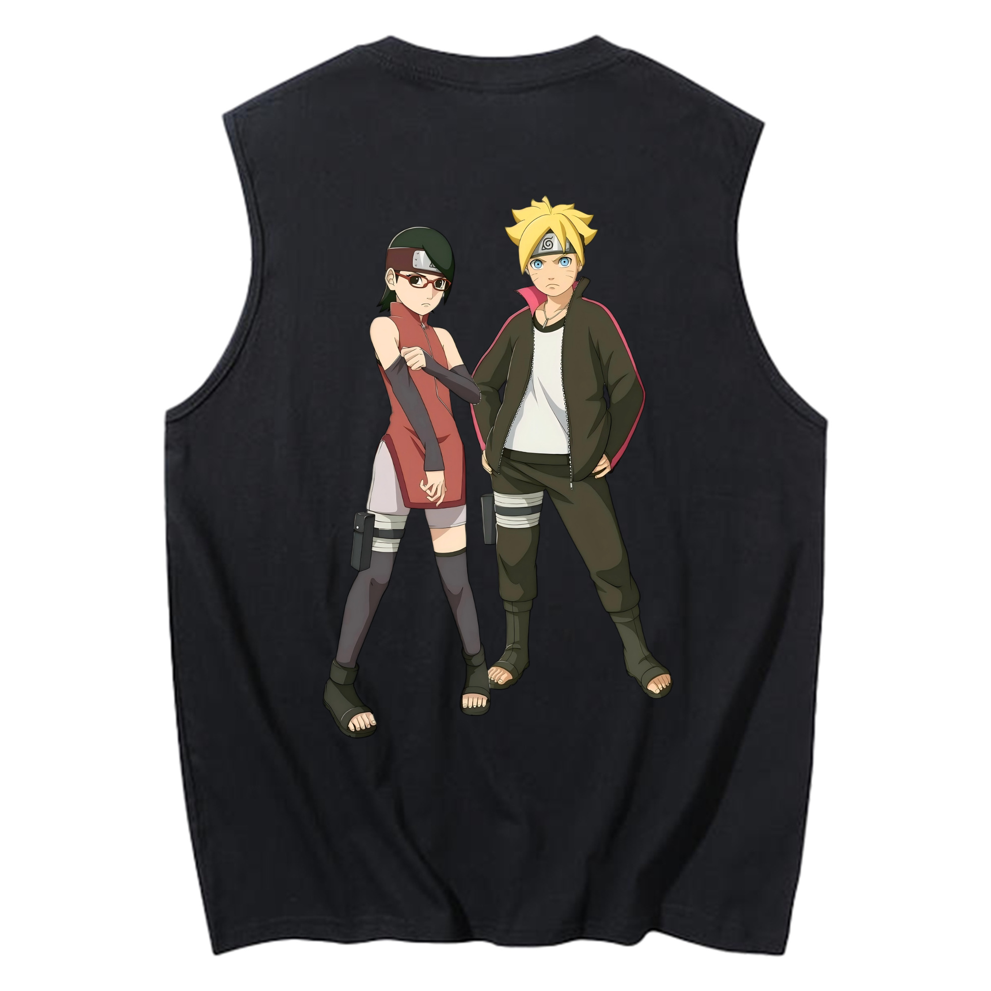 （画像用） NARUTO -ナルト- うずまき ボルト Uzumaki Boruto コットン100％タンクトップ（背面プリント）